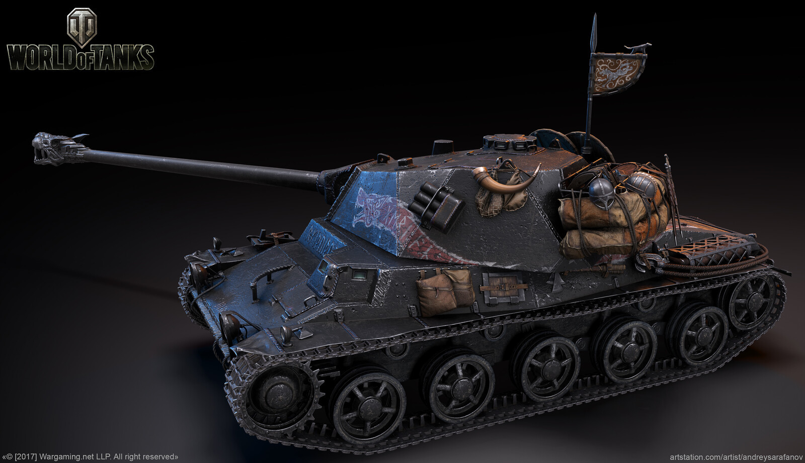 For travel to Valhalla - Art, 3D modeling, Tanks, World of tanks, Викинги, Scandinavian mythology, Longpost