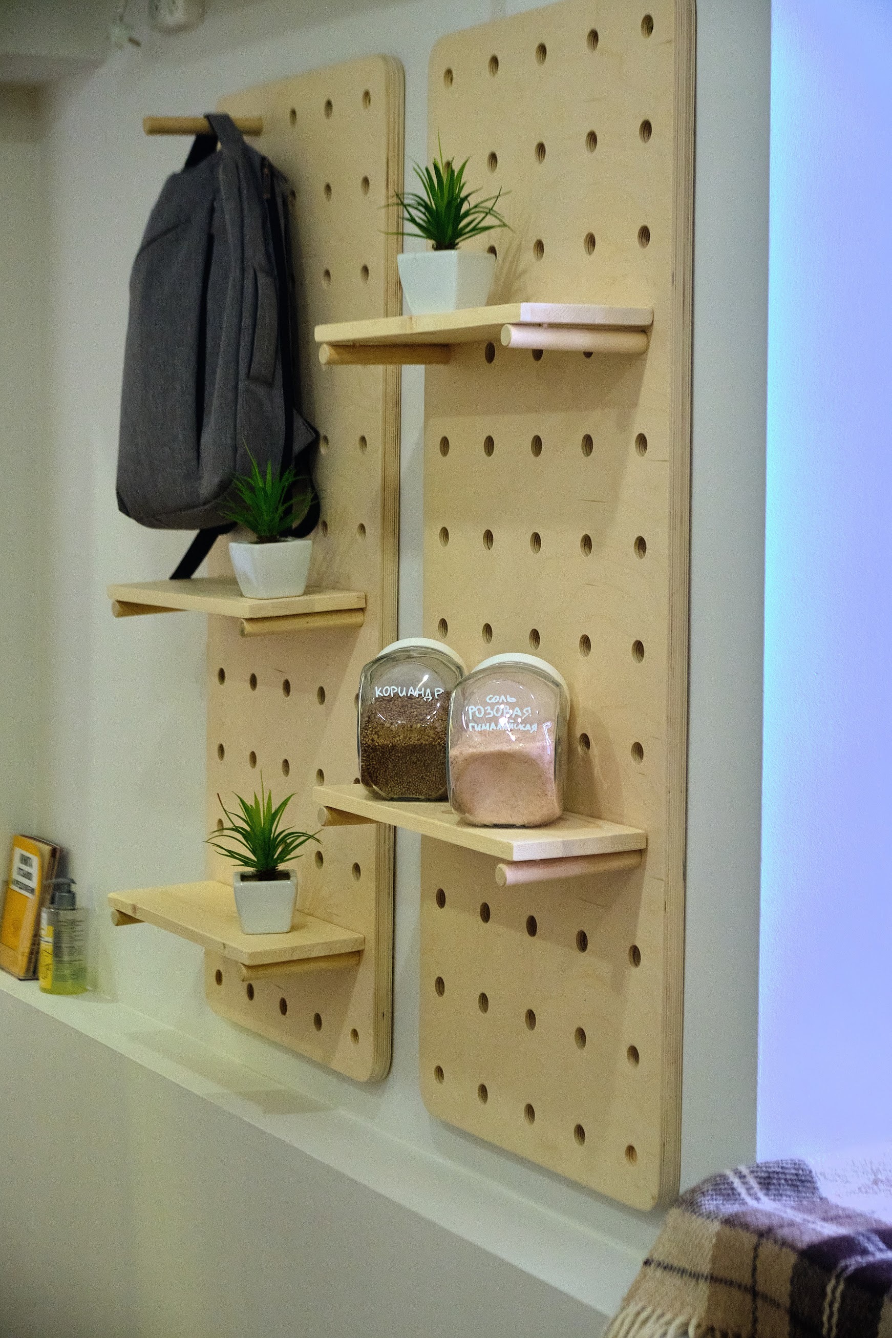 DIY Pegboard Pegboard board organizer - My, Storage, A shelf, Decor, With your own hands, Video, Longpost, Needlework with process