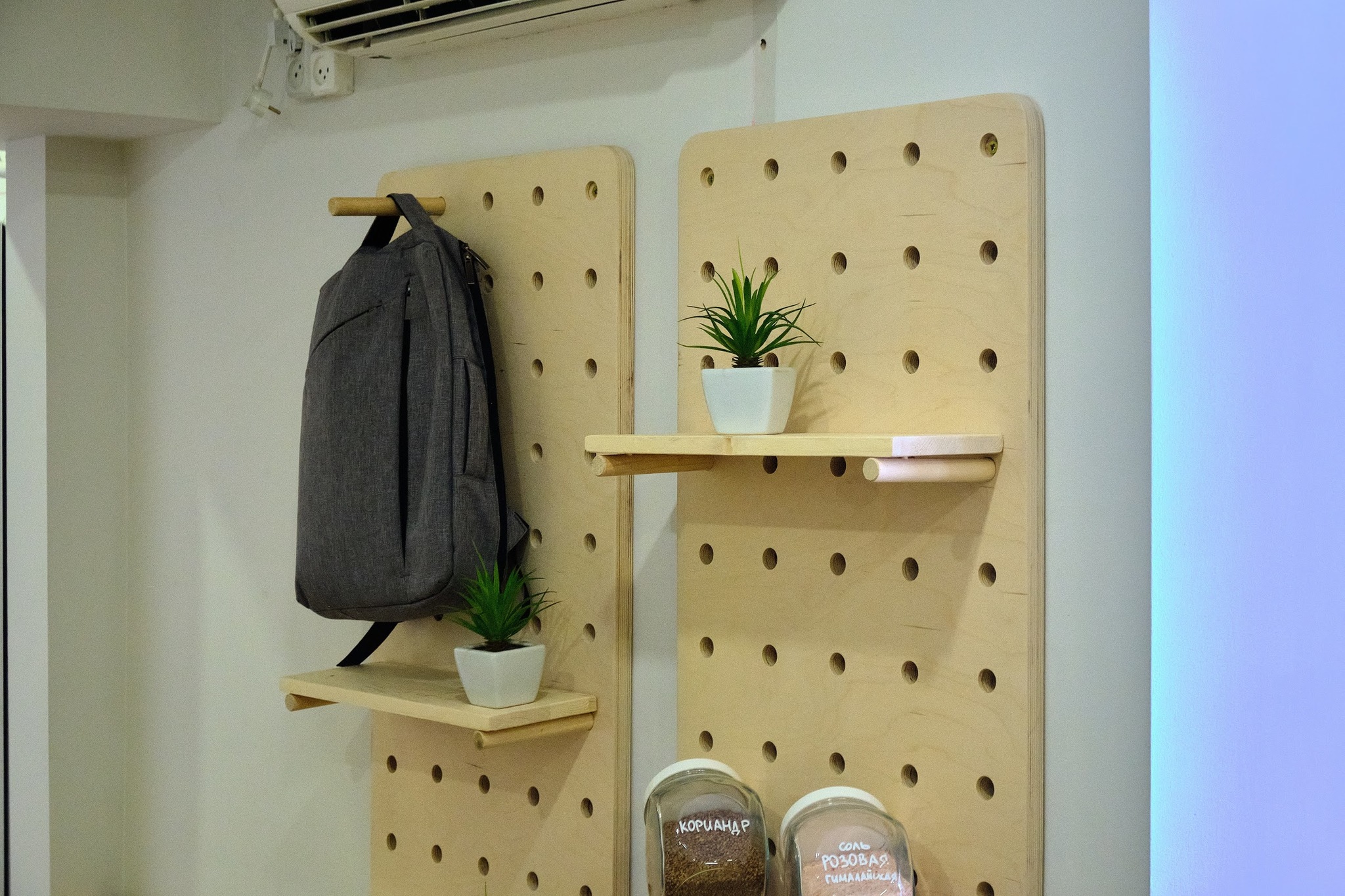 DIY Pegboard Pegboard board organizer - My, Storage, A shelf, Decor, With your own hands, Video, Longpost, Needlework with process