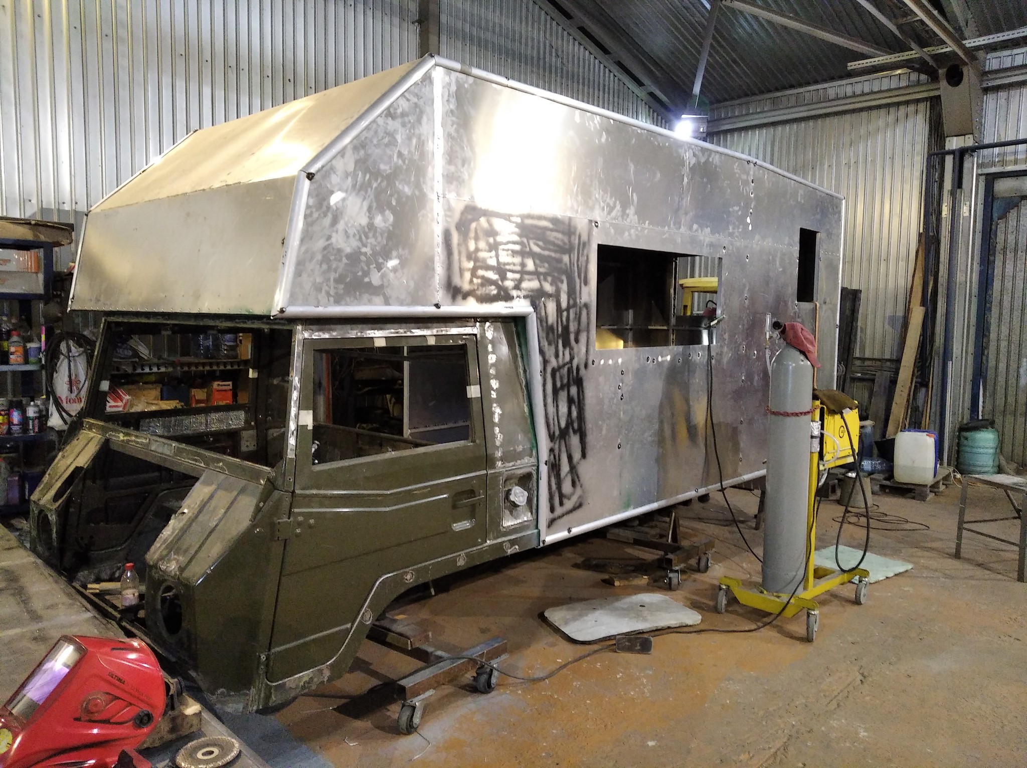 Pinzgauer 712 construction of a motorhome 6x6 part 6 - My, Surgut, House on wheels, Longpost, With your own hands