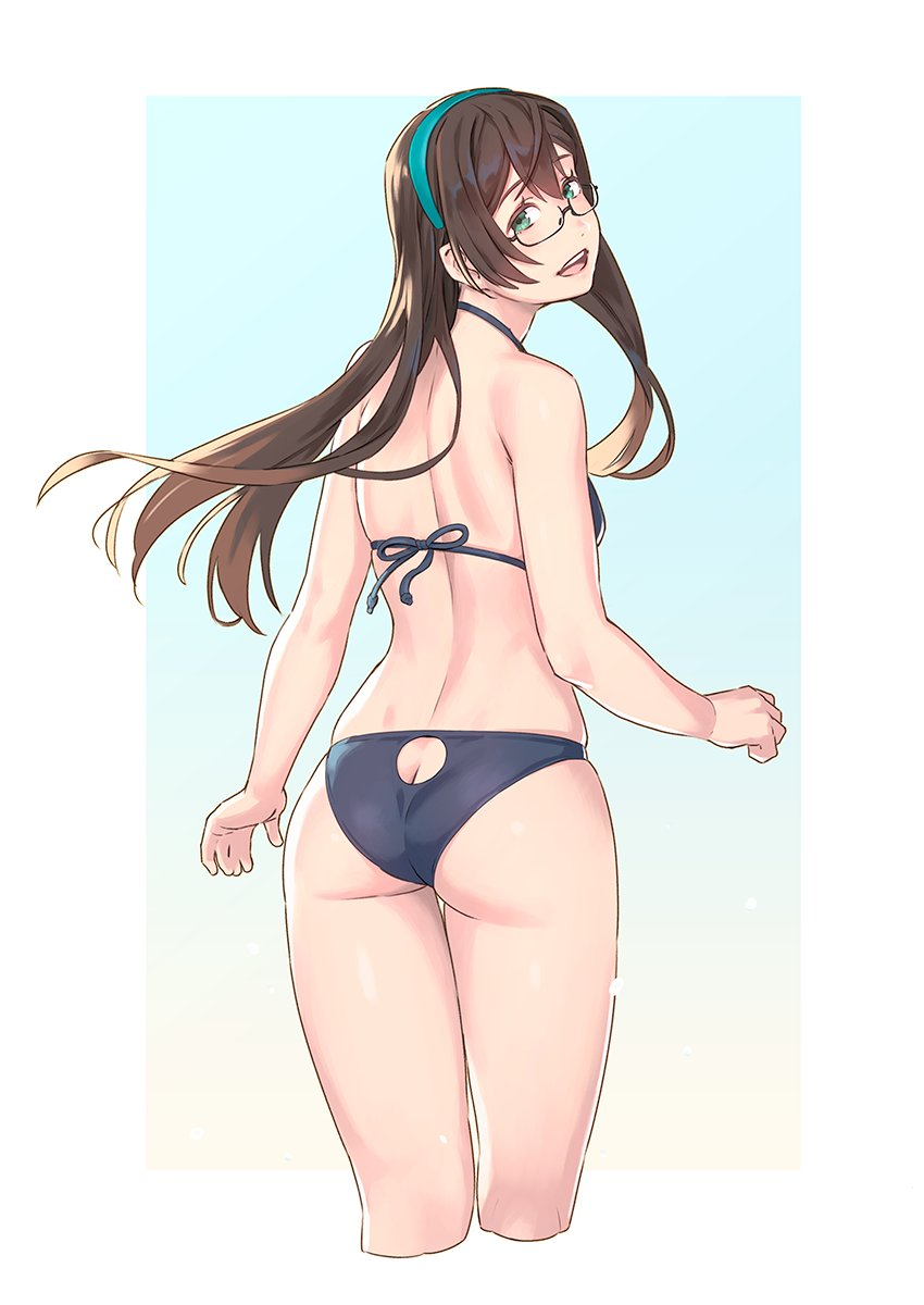 Ooyodo - Kantai Collection, Ooyodo, Купальник, Бикини, Аниме, Anime Art, Арт, Девушки, Yuji