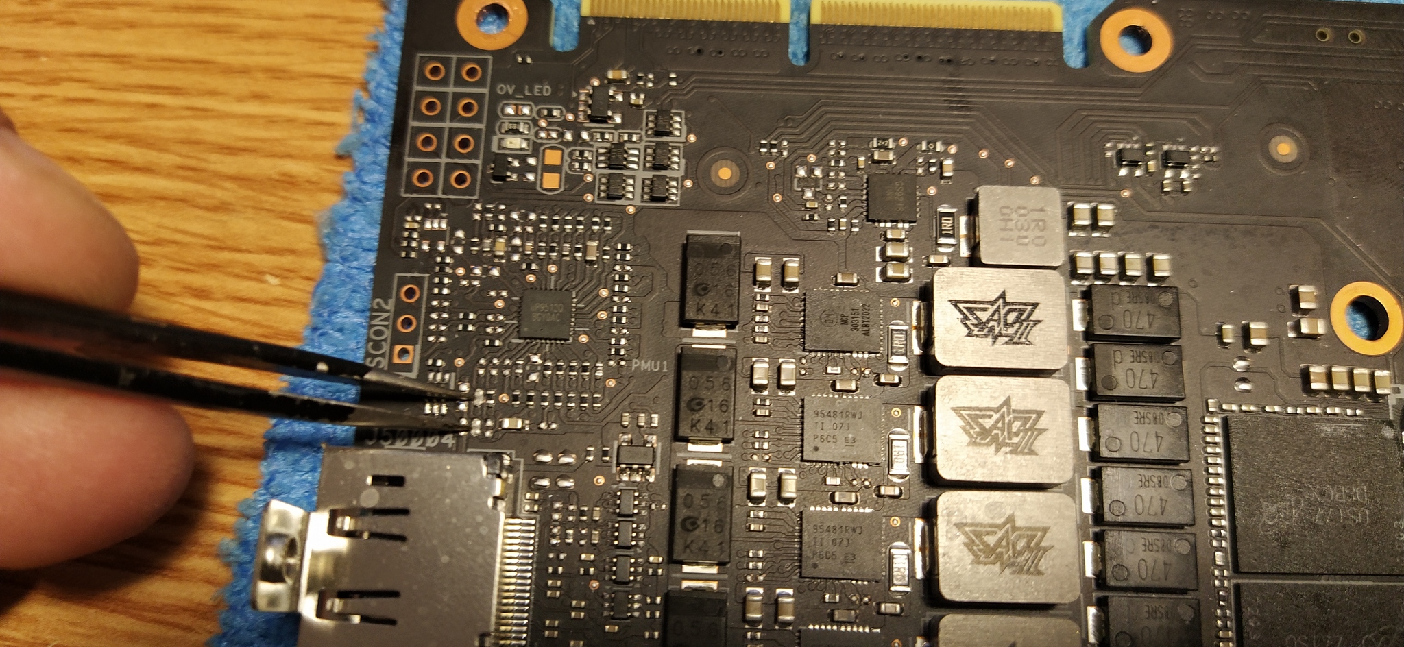 Please help me identify broken resistors on the Asus strix RTX 3090 - My, Asus, Rtx 3090, Shot down, Video card, Longpost