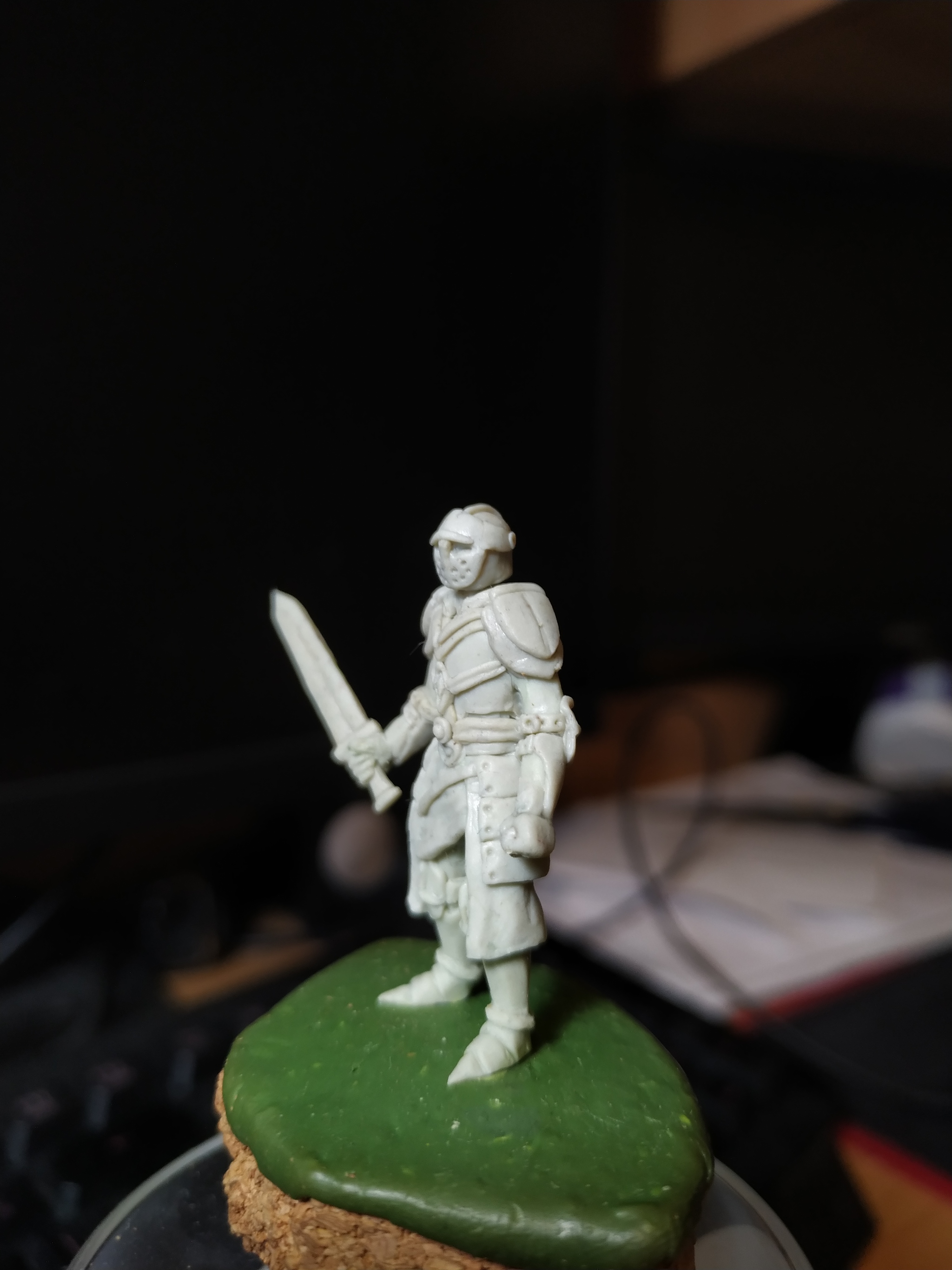 Ser Galbert the Hulk - My, Лепка, Miniature, Polymer clay, Tabletop role-playing games, Sculpture, Dungeons & dragons, Knights, Middle Ages, Fantasy, Longpost