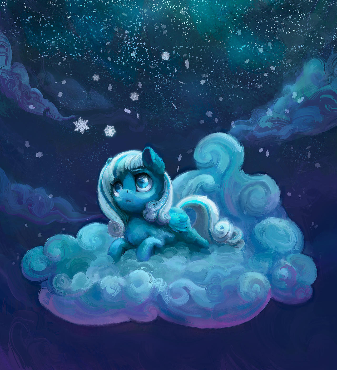 Snowdrop - My Little Pony, Original Character, Snowdrop, Коллаб, Gor1ck, Nemo2d