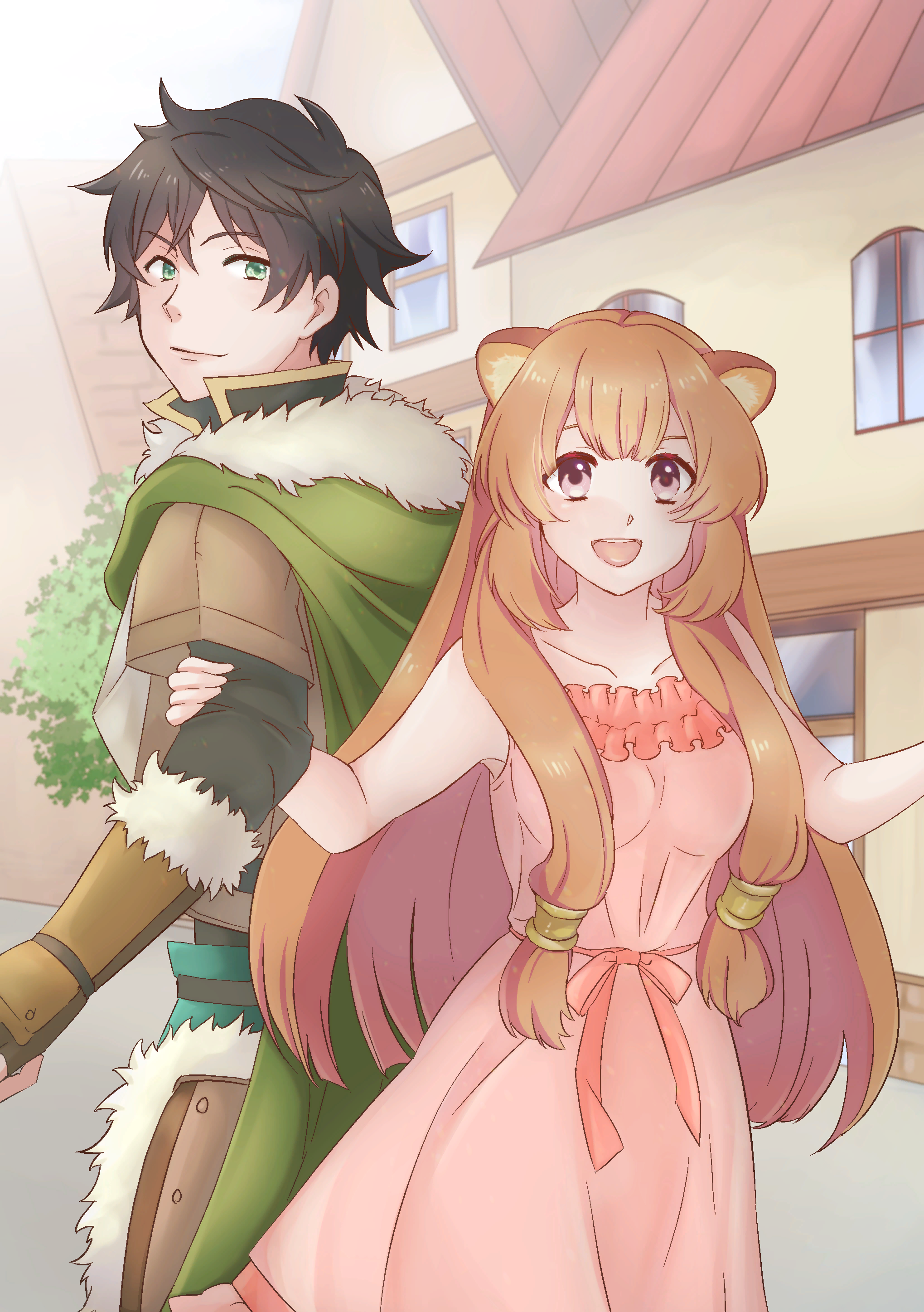 Date - Tate no Yuusha no Nariagari, Raphtalia, Naofumi, Anime art, Animal ears, Anime