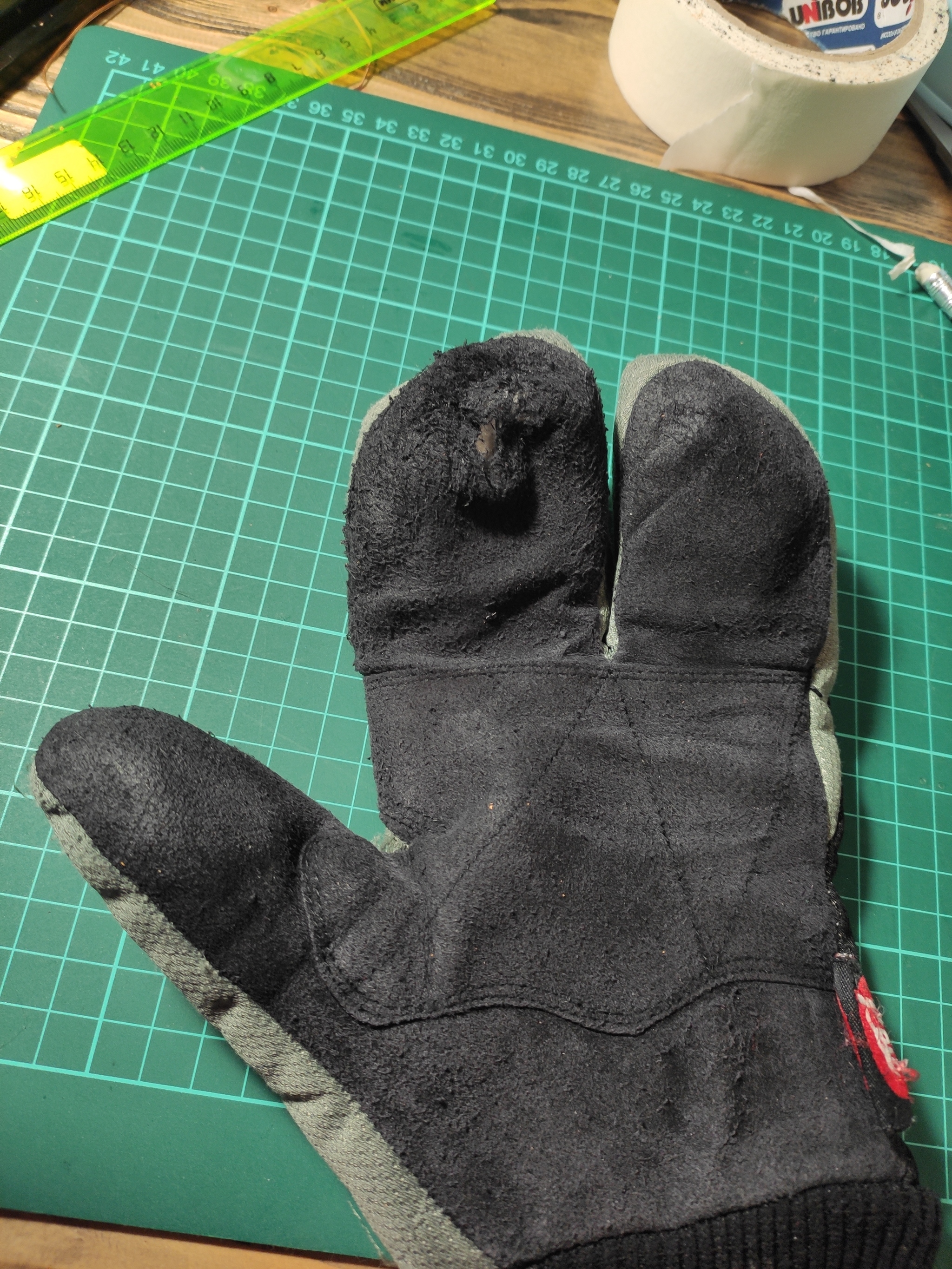 Glove repair - My, Leather, Gloves, Longpost