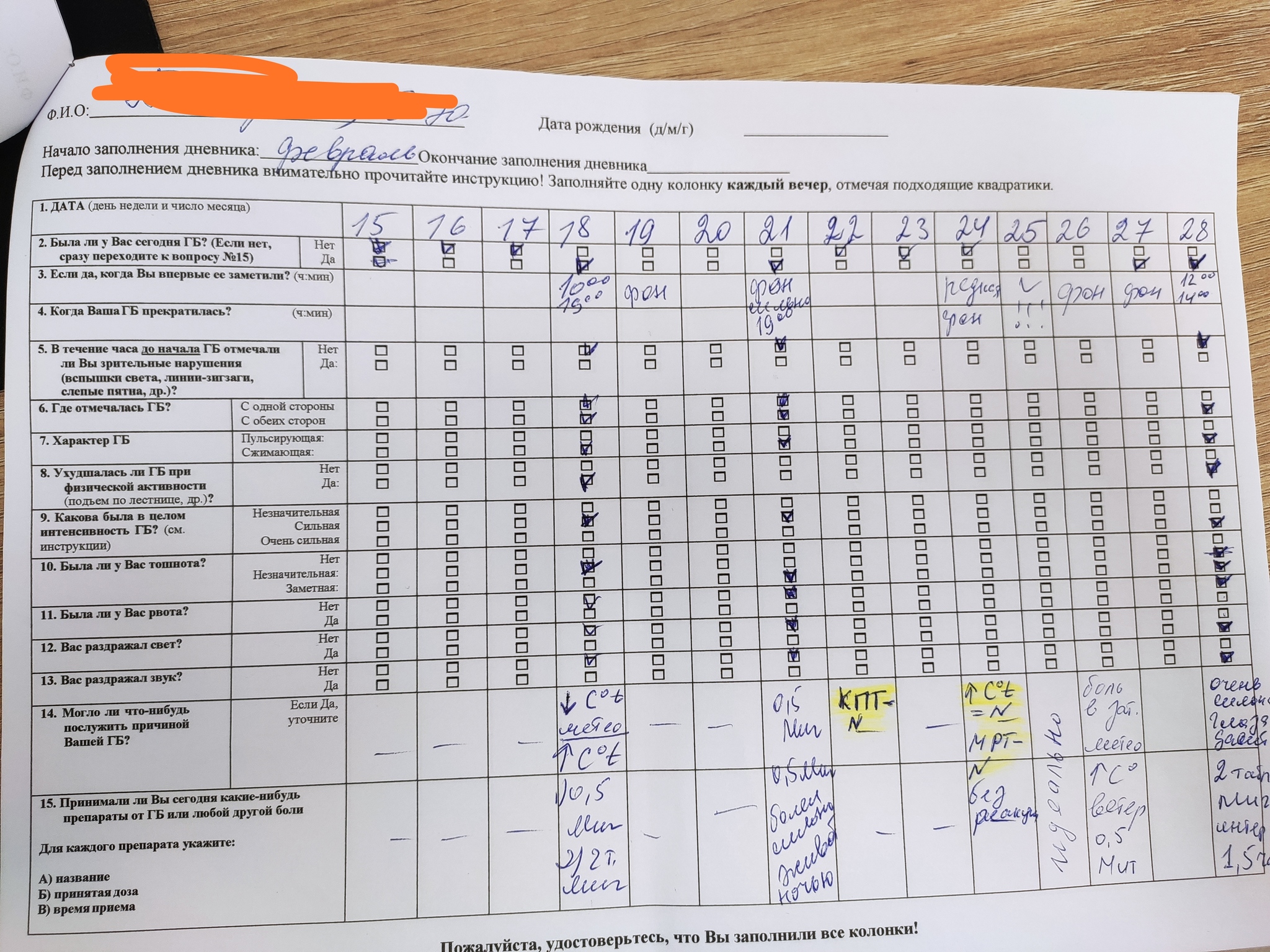 Why it is important to record headache attacks in a pain diary using a specific example - My, Headache, Health, The medicine, Treatment, Peekaboo, Neurology, Psychotherapy, Evidence-based medicine, Longpost