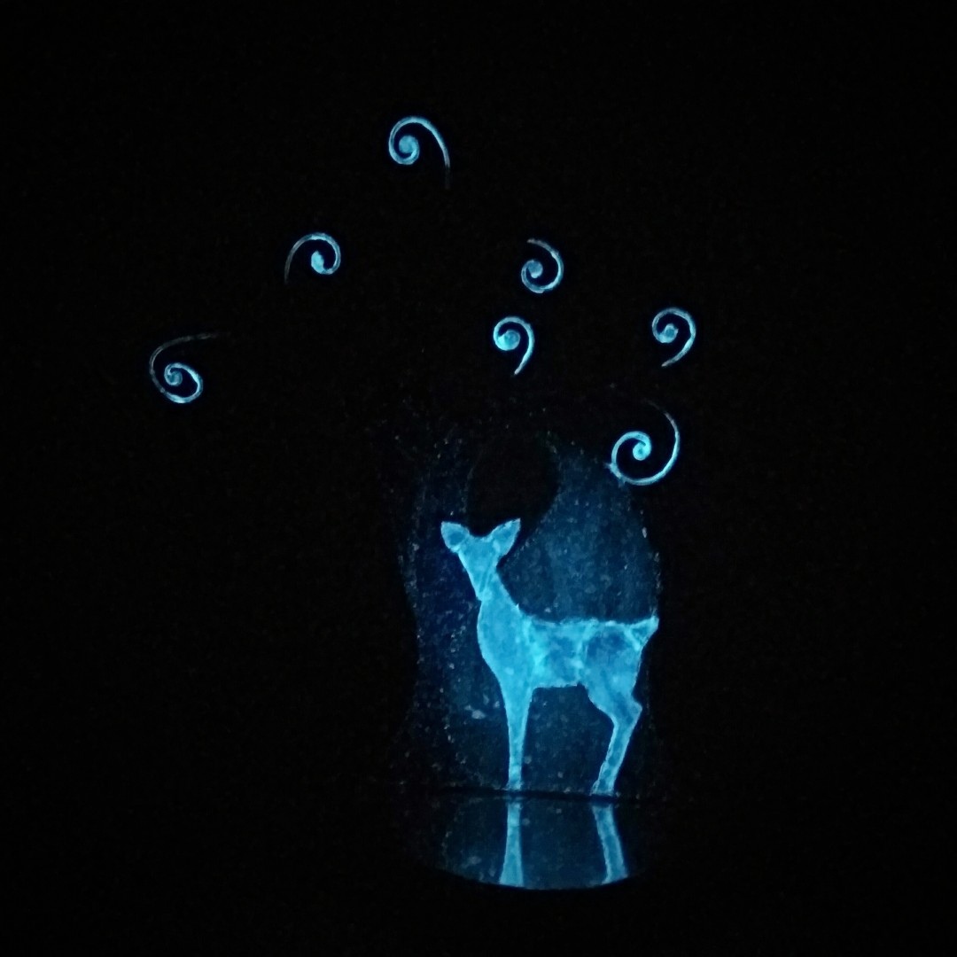 Expecto patronum! - My, With your own hands, Handmade, Harry Potter, Stained glass window by Tiffany, Severus Snape, Patronus, Candlestick, Longpost, Needlework without process