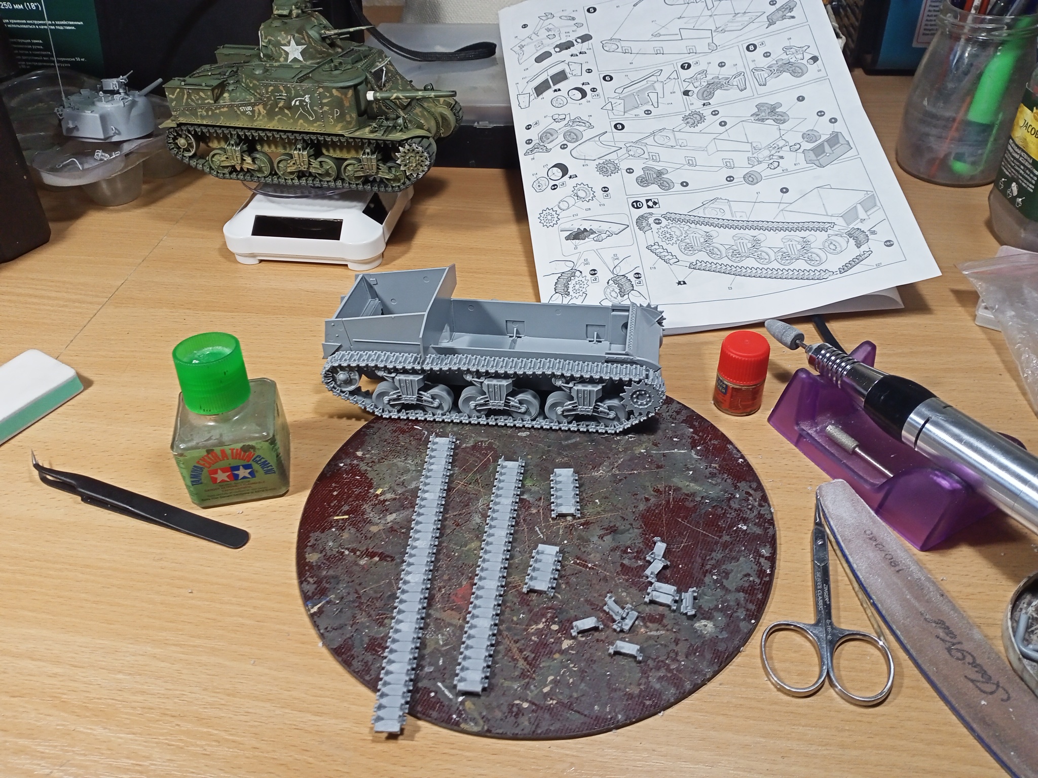 M4A2 Sherman (1/35 Star). Assembly Notes - My, Stand modeling, Prefabricated model, Tanks, Assembly, Airbrushing, Needlework with process, Hobby, Modeling, The Second World War, With your own hands, Technics, Sherman, Longpost