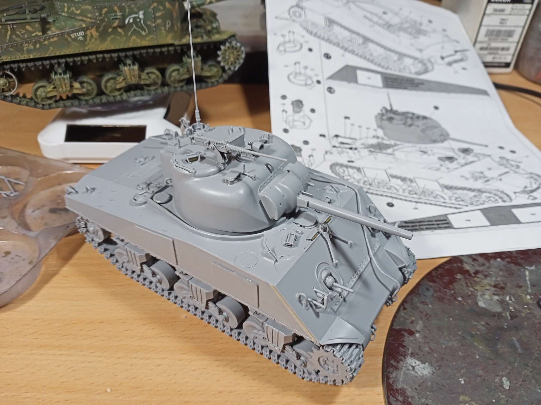 M4A2 Sherman (1/35 Star). Assembly Notes - My, Stand modeling, Prefabricated model, Tanks, Assembly, Airbrushing, Needlework with process, Hobby, Modeling, The Second World War, With your own hands, Technics, Sherman, Longpost