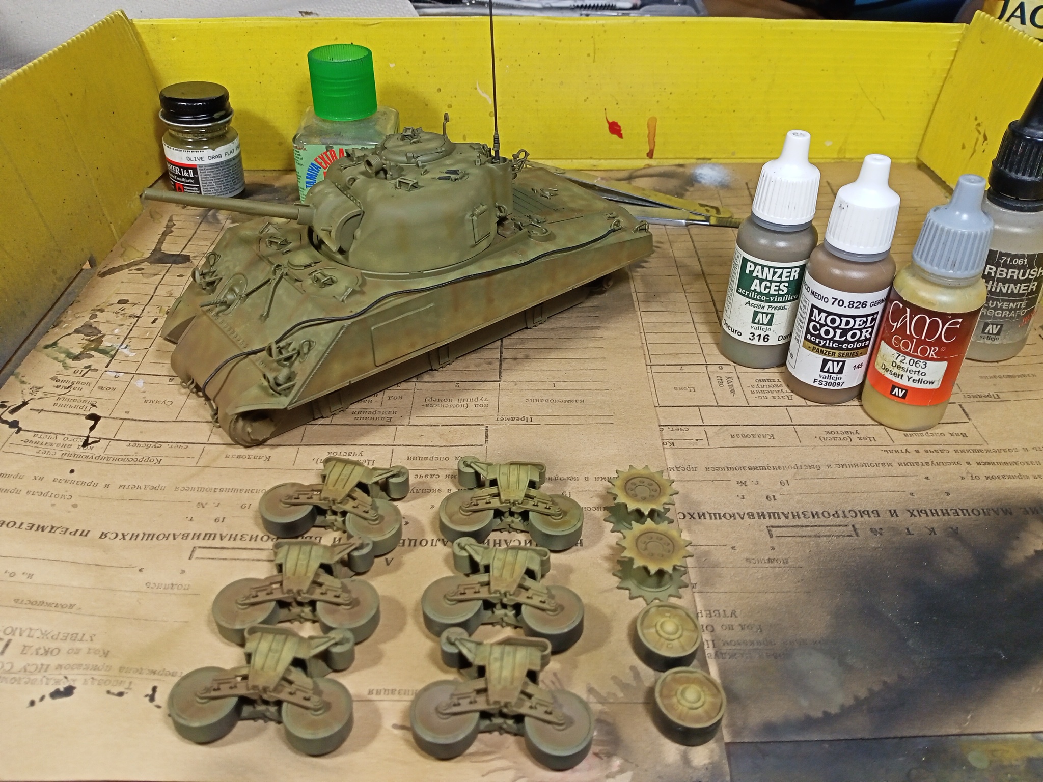 M4A2 Sherman (1/35 Star). Assembly Notes - My, Stand modeling, Prefabricated model, Tanks, Assembly, Airbrushing, Needlework with process, Hobby, Modeling, The Second World War, With your own hands, Technics, Sherman, Longpost