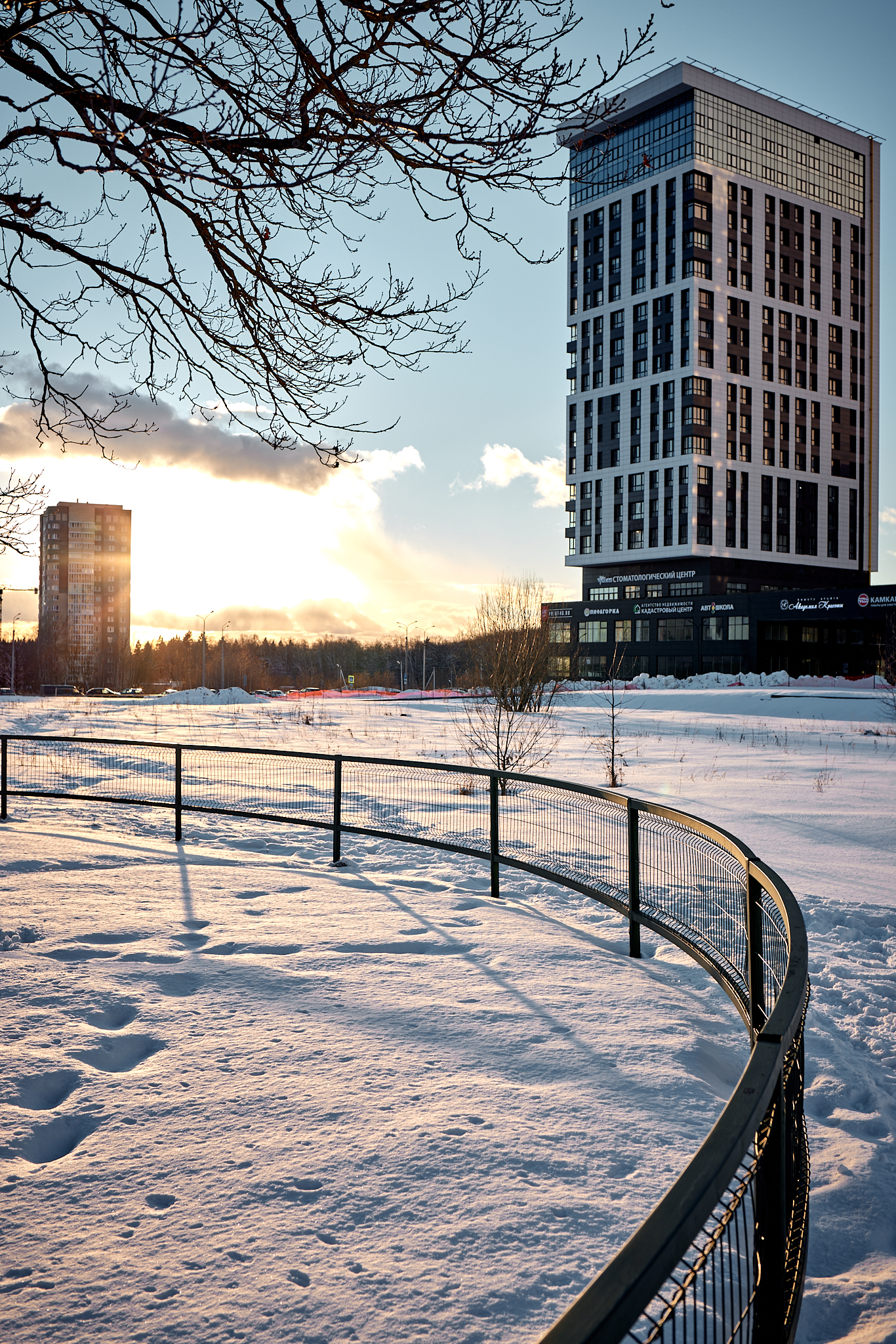 Winter doesn't let go. Early March - My, Nature, The photo, Landscape, Spring, Sunset, Longpost