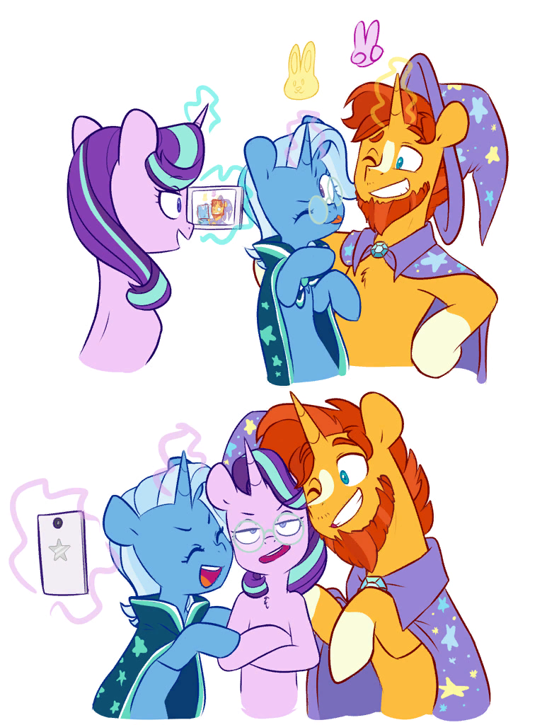 Starlight and her Dorks - My Little Pony, Starlight Glimmer, Trixie, Sunburst, Комиксы, Doodle-Mark