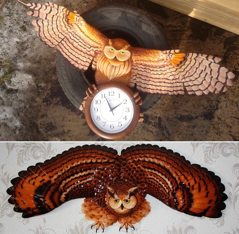 How to draw an owl 2 - My, Wood carving, Owl, Longpost