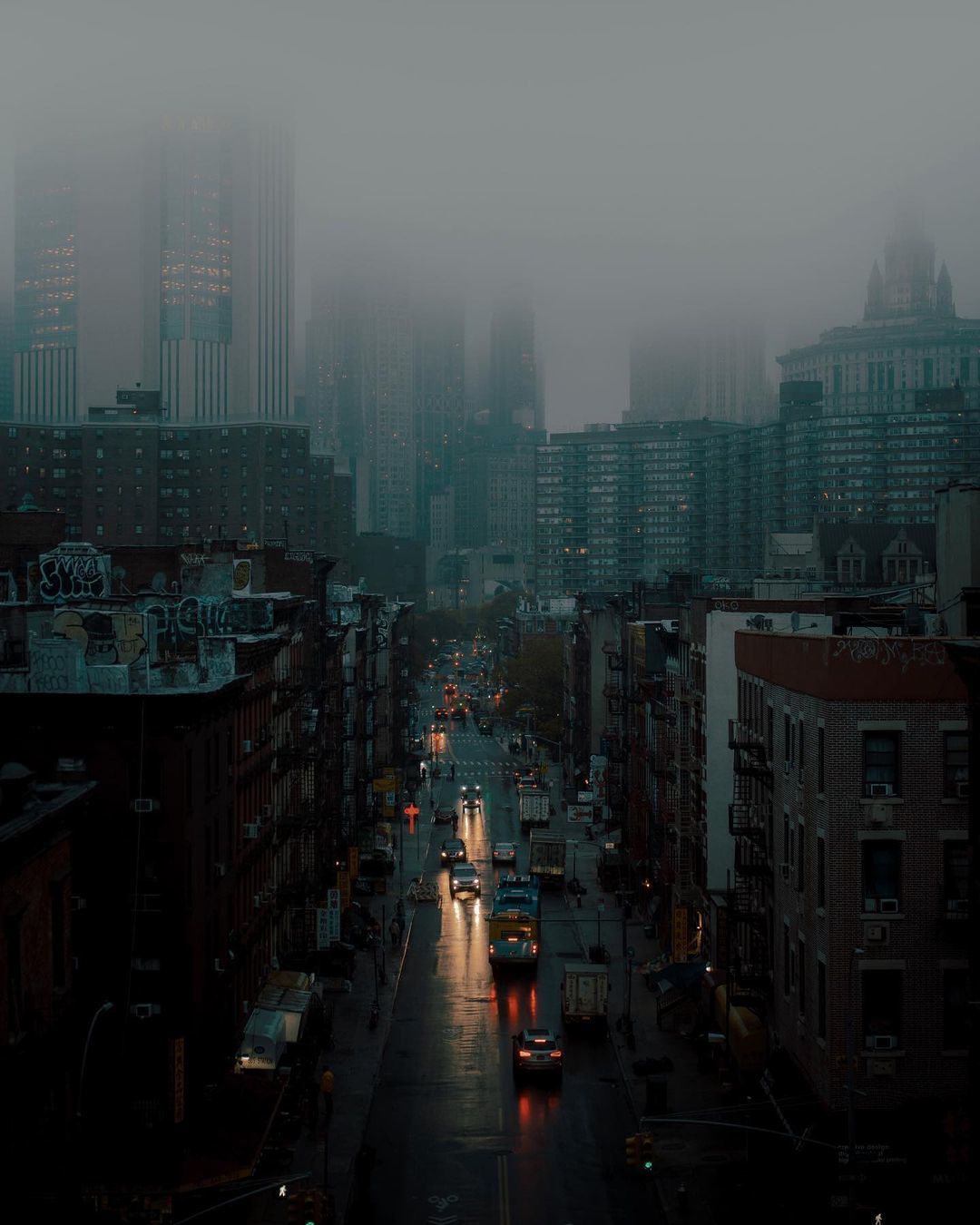 Foggy New York - The photo, Fog, Town, New York