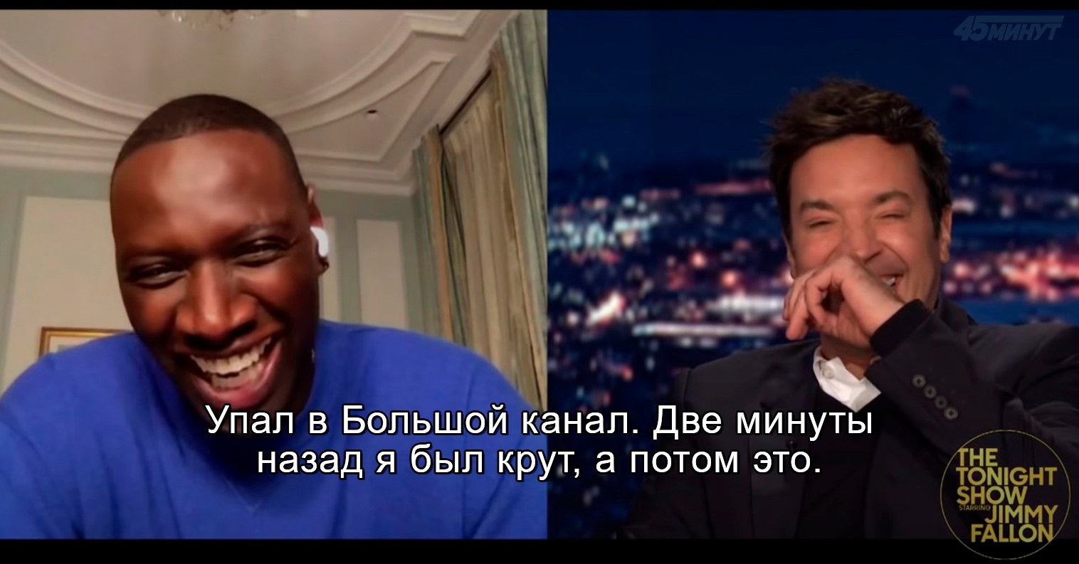 Tom Hanks and the Dangerous Trick - Tom Hanks, Omar Sy, Actors and actresses, Celebrities, Storyboard, Interview, Jimmy Fallon, Movies, , From the network, Trick, Venice, Longpost, Inferno