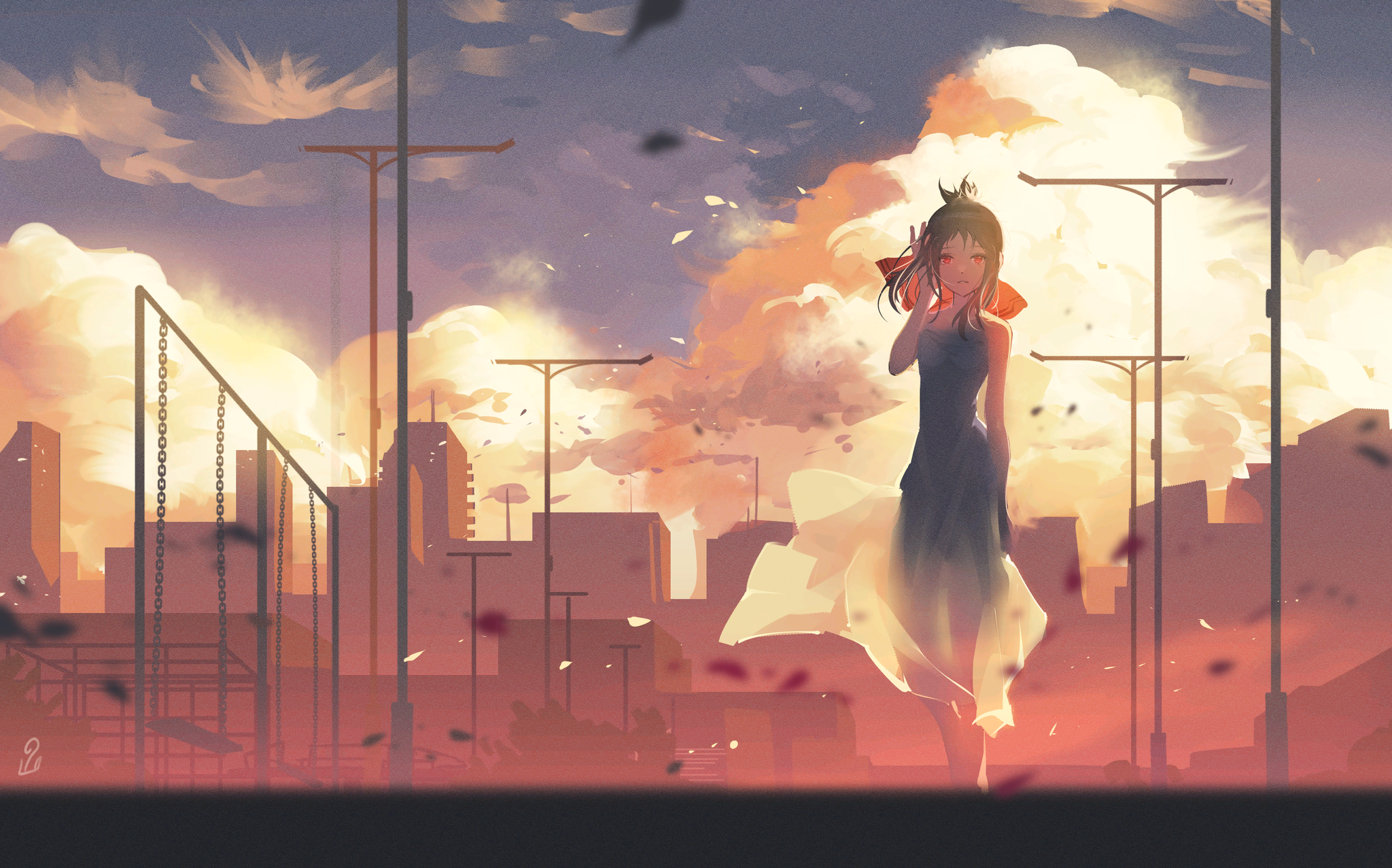 Sunset Kaguya - Kaguya-Sama wa Kokurasetai, Shinomiya Kaguya, Anime Art, Аниме