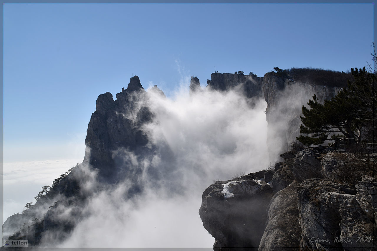 Ai-Petri, March 5, 2021 - My, The mountains, Ai-Petri, Crimea, The photo, Clouds, Yalta, Longpost