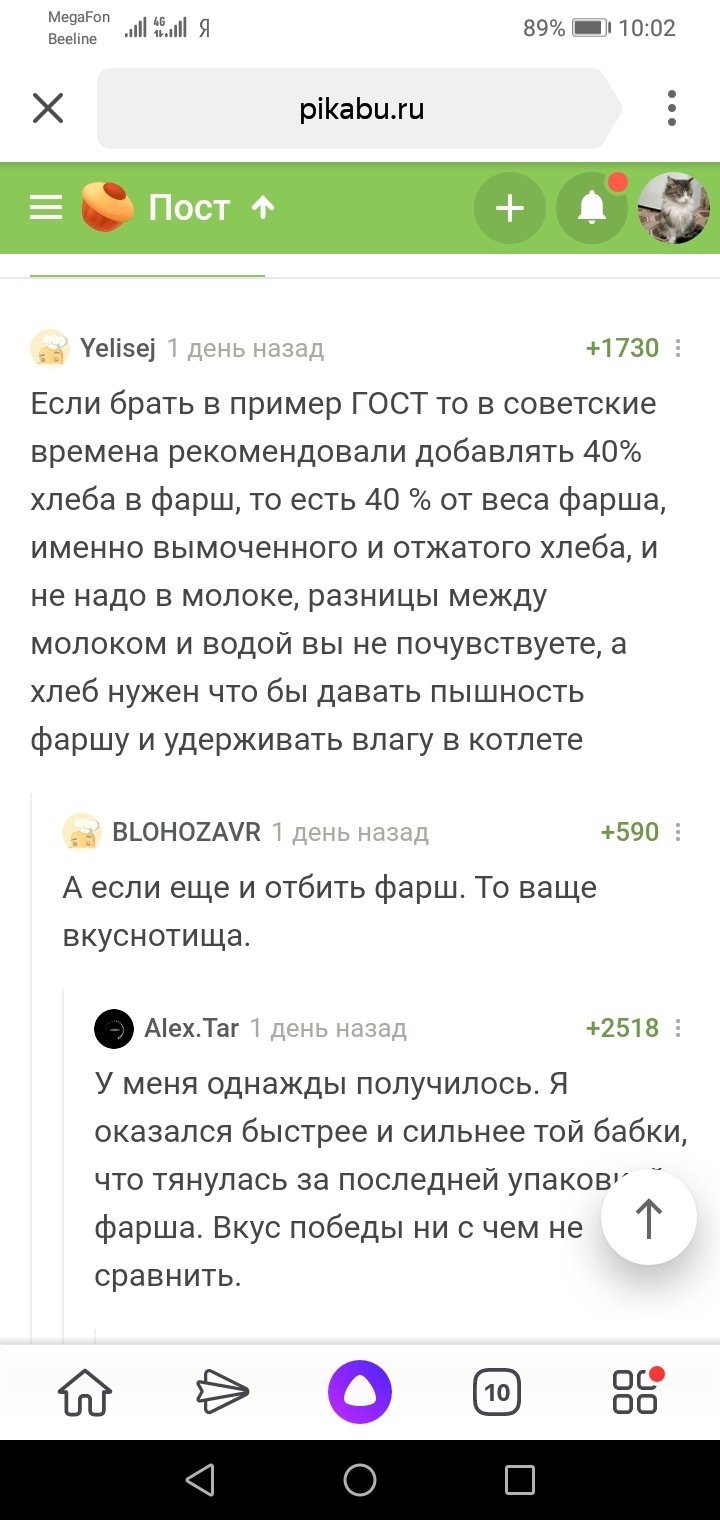 Отбитый фарш - Юмор, Фарш кулинарный, Комментарии, Комментарии на Пикабу, Скриншот