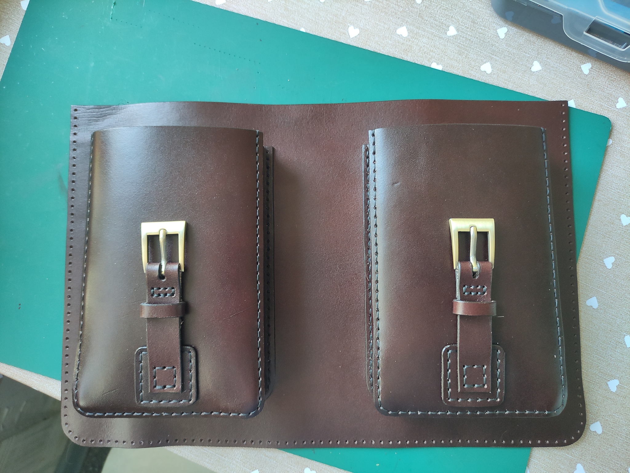 Portfolio of unfinished construction)) - My, Leather, Natural leather, Leather products, Leather craft, With your own hands, Needlework with process, Briefcase, Longpost