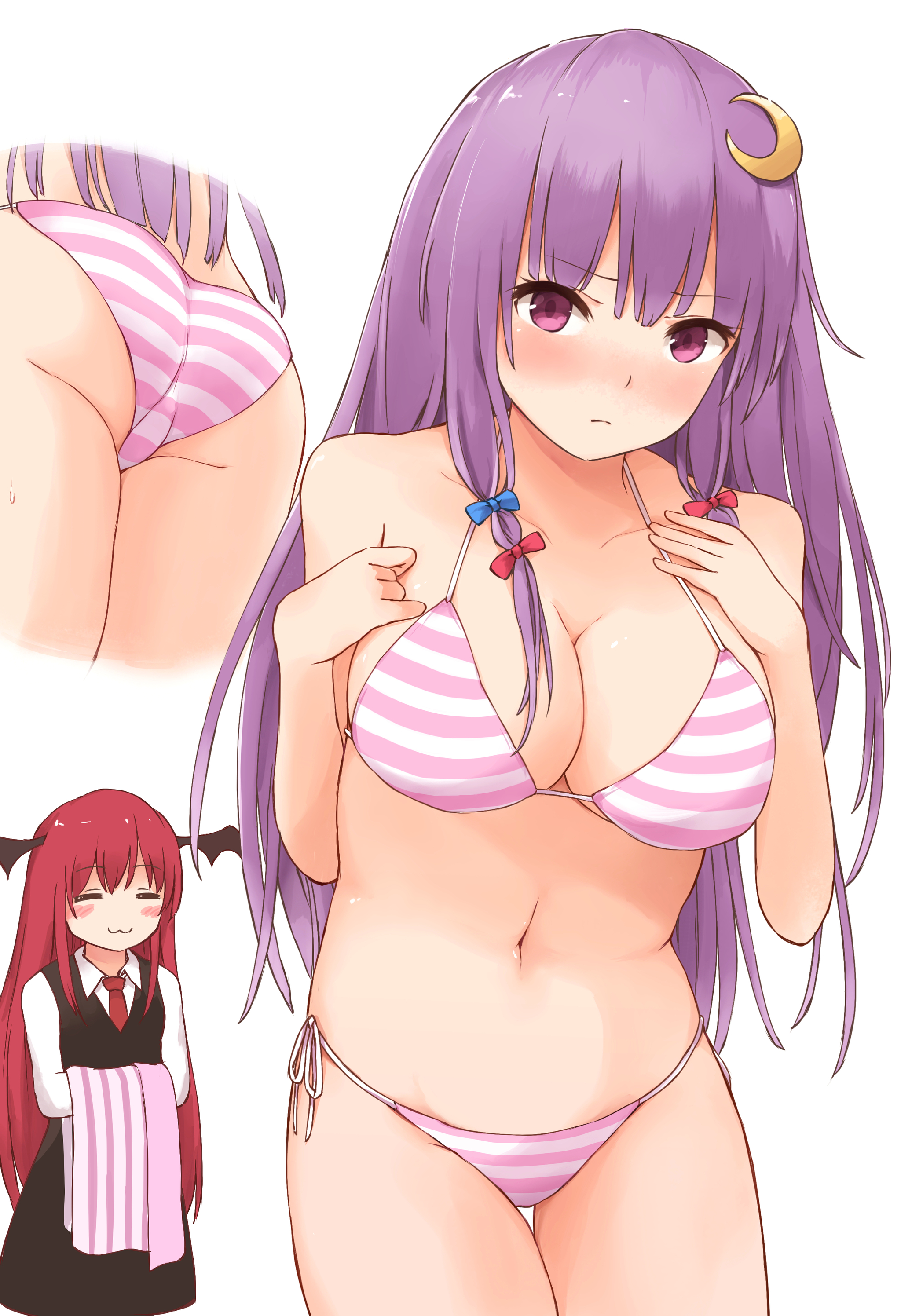 Koakuma & Patchouli - NSFW, Touhou, Koakuma, Patchouli Knowledge, Anime art, Anime, Techi35499