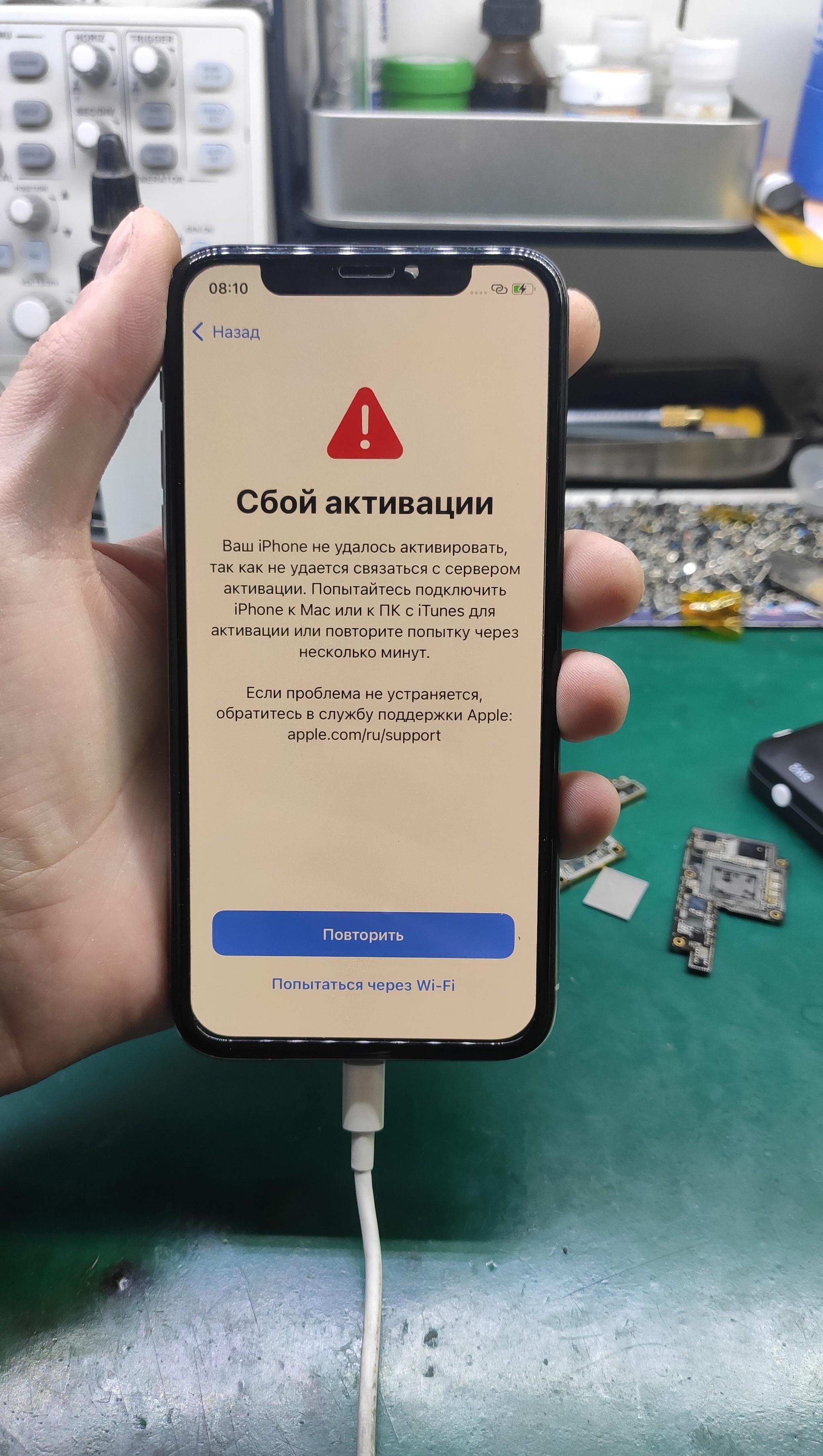 It's easier to buy used than to make this one. The same phone with Avito. iPhone X - My, Repair, Ремонт телефона, Avito, Purchase, iPhone X, Recovery, Soldering, Moscow, Video, Longpost