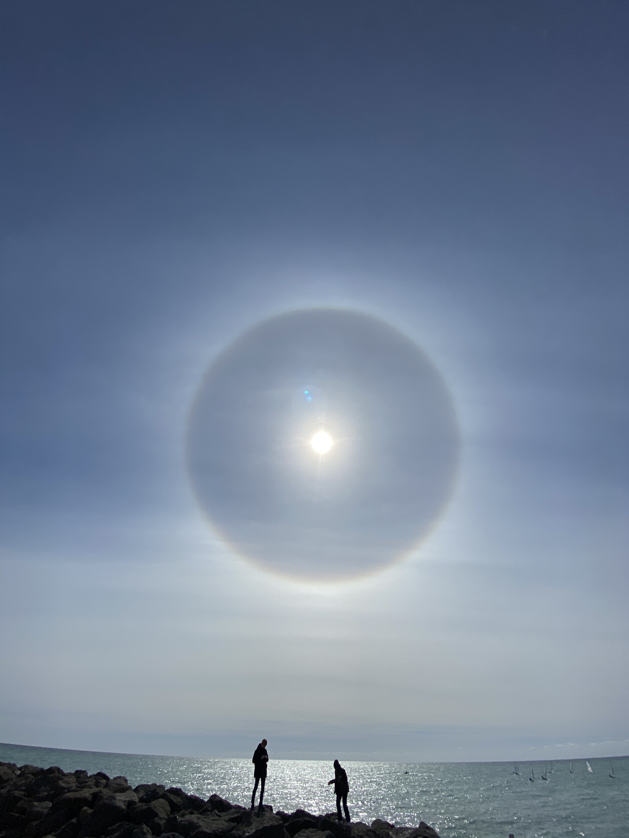 Full solar halo. Adler 13.03 - My, Travels, The sun, The photo, Sochi, Halo