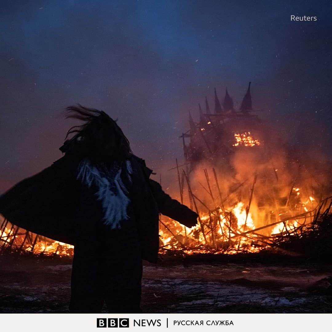 Maslenitsa in the Nikola-Lenivets art park, Kaluga region - Maslenitsa, Festivities, BBC, Kaluga region, Reuters, Longpost