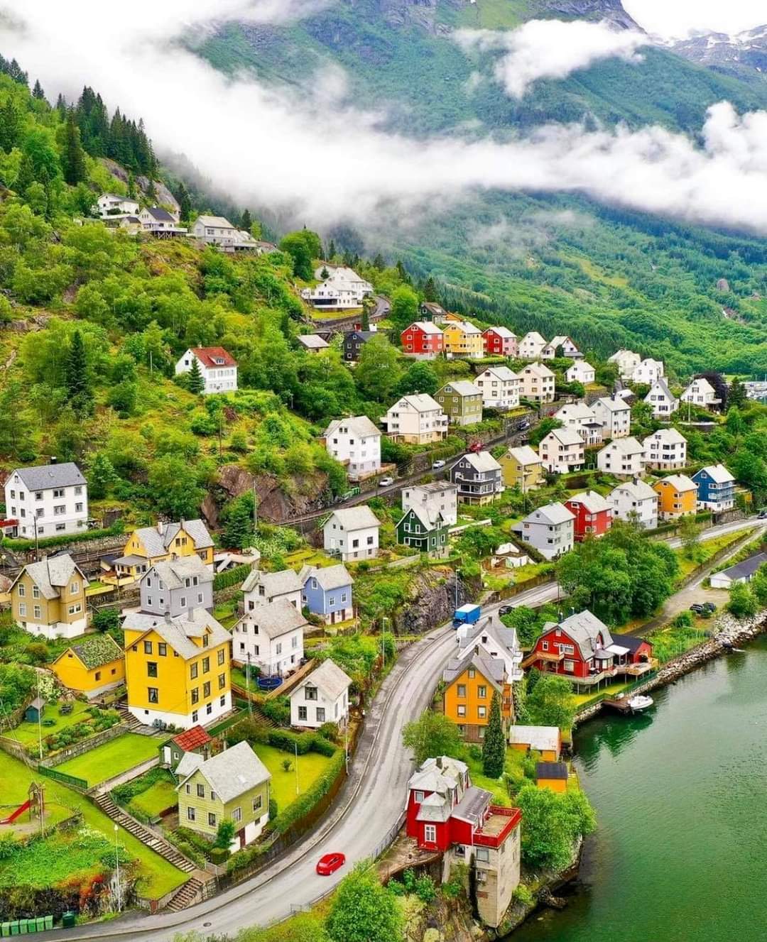 Odda village, Norway - Norway, beauty, Village, The photo