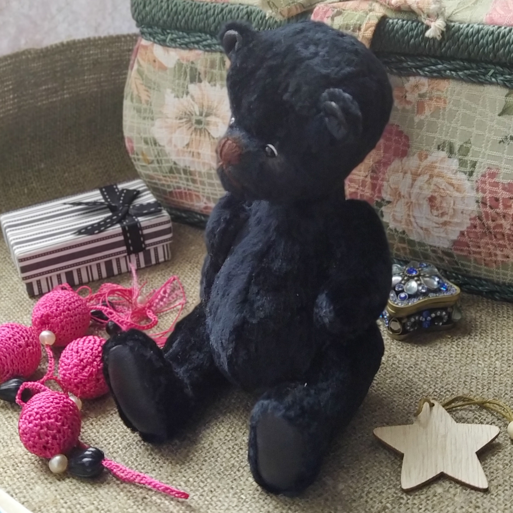 My love is Teddy - My, The Bears, Teddy bear, Handmade, Needlework without process, Longpost