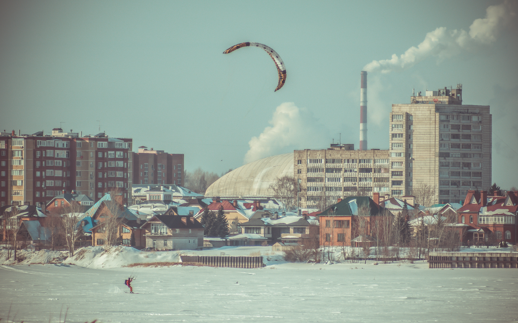 Kitesurfing on the Volga - My, Canon 800D, Kazan, Tatarstan, Longpost