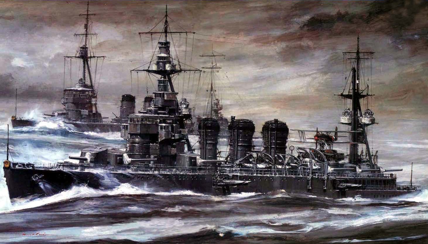 Deadly rivers flowed into the ocean - Ship, Cruiser, Pacific Ocean, The Second World War, Fleet, Japan, Longpost