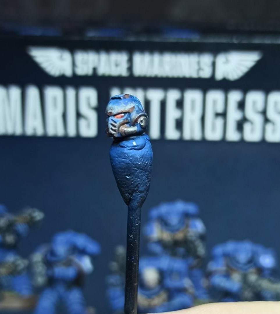 Rusty intercessor - My, Warhammer 40k, Ultramarines, Hobby, Painting miniatures, Longpost