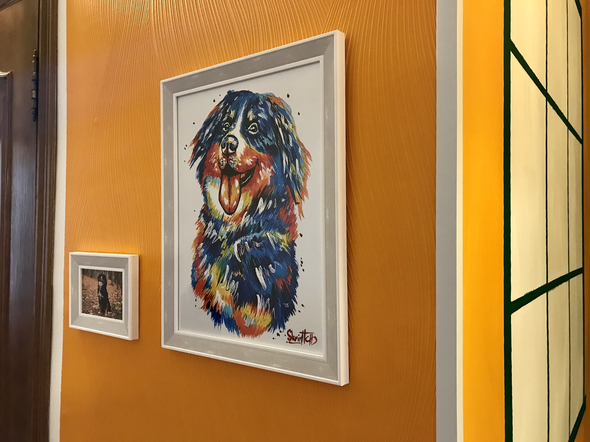 About drawings of pets - Bernese mountain dog, Longpost, Painting, Portrait, Dog