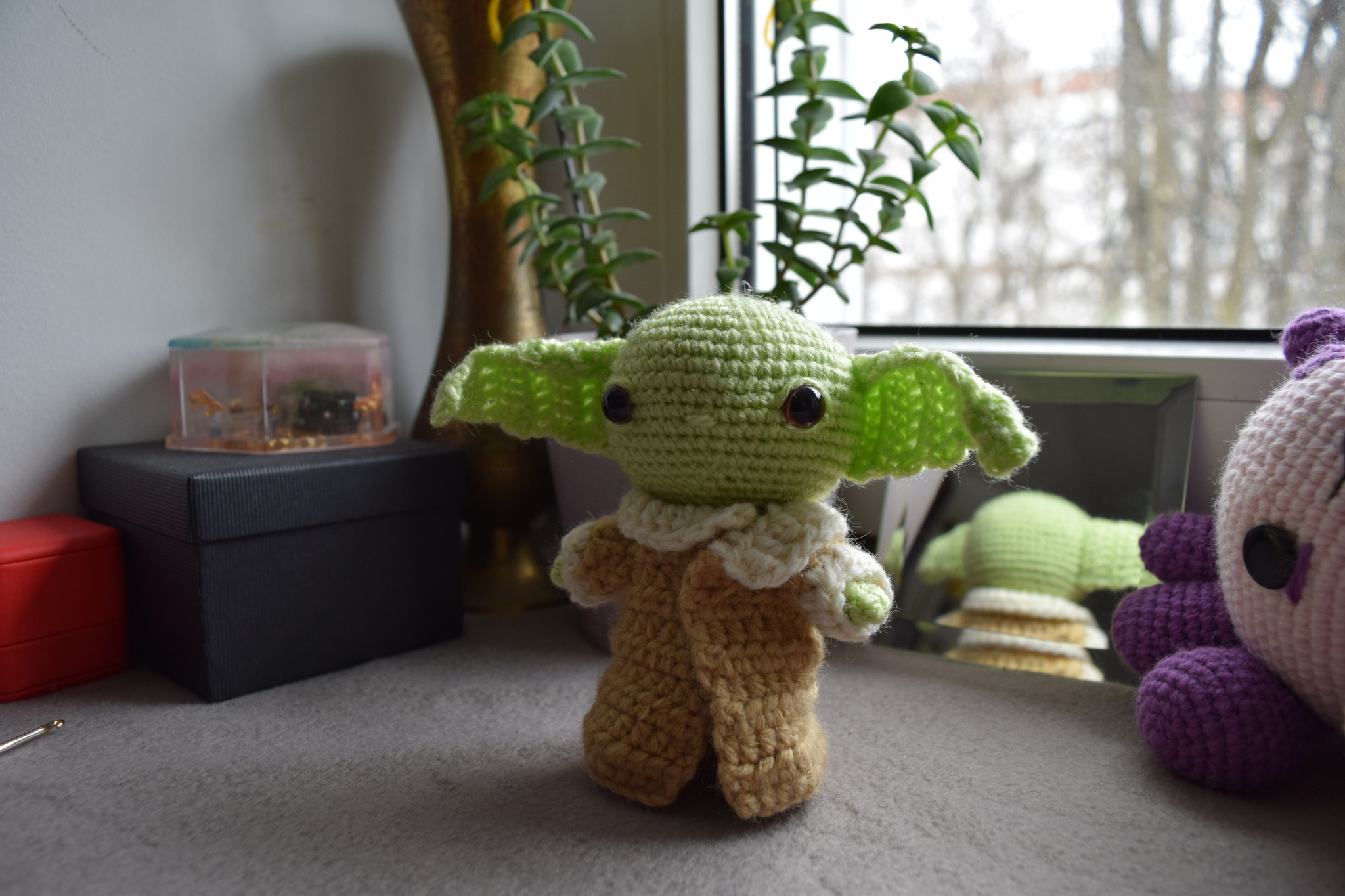 Baby Yoda (Grogu) - Knitting, Crochet, Knitted toys, Amigurumi, With your own hands, Star Wars, Mandalorian, Yoda, Longpost, Needlework without process, Grogu