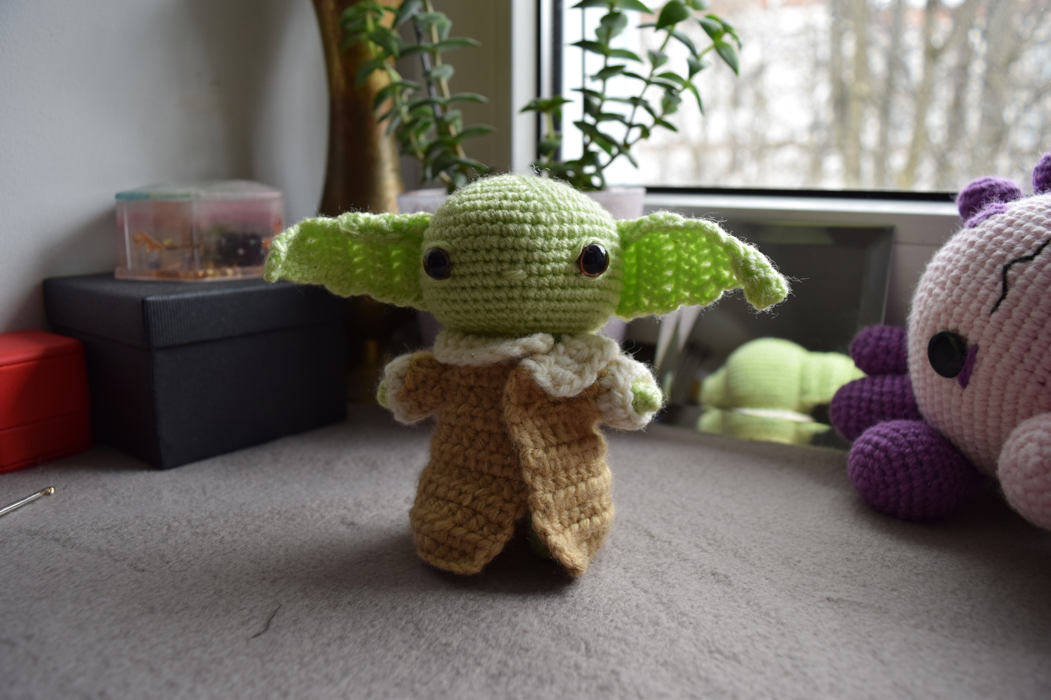 Baby Yoda (Grogu) - Knitting, Crochet, Knitted toys, Amigurumi, With your own hands, Star Wars, Mandalorian, Yoda, Longpost, Needlework without process, Grogu