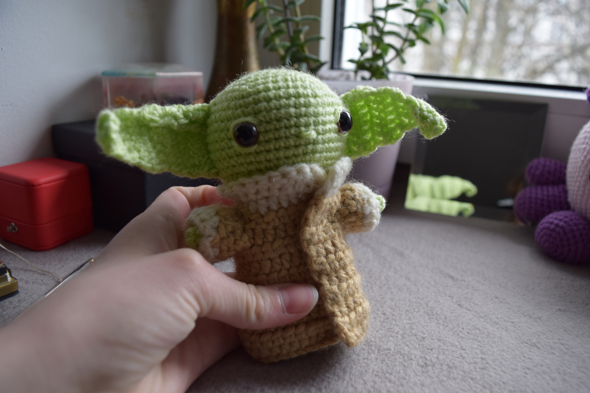 Baby Yoda (Grogu) - Knitting, Crochet, Knitted toys, Amigurumi, With your own hands, Star Wars, Mandalorian, Yoda, Longpost, Needlework without process, Grogu