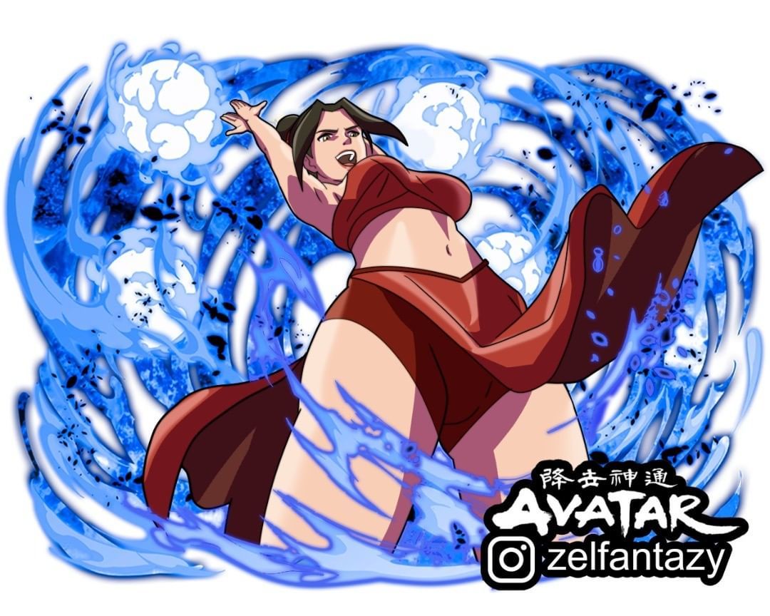 Girls The Legend of Aang - Art, Fan art, Avatar: The Legend of Aang, Girls, Qatar, Toph Beifong, Suyuki, Azula, May, Tai li, Longpost