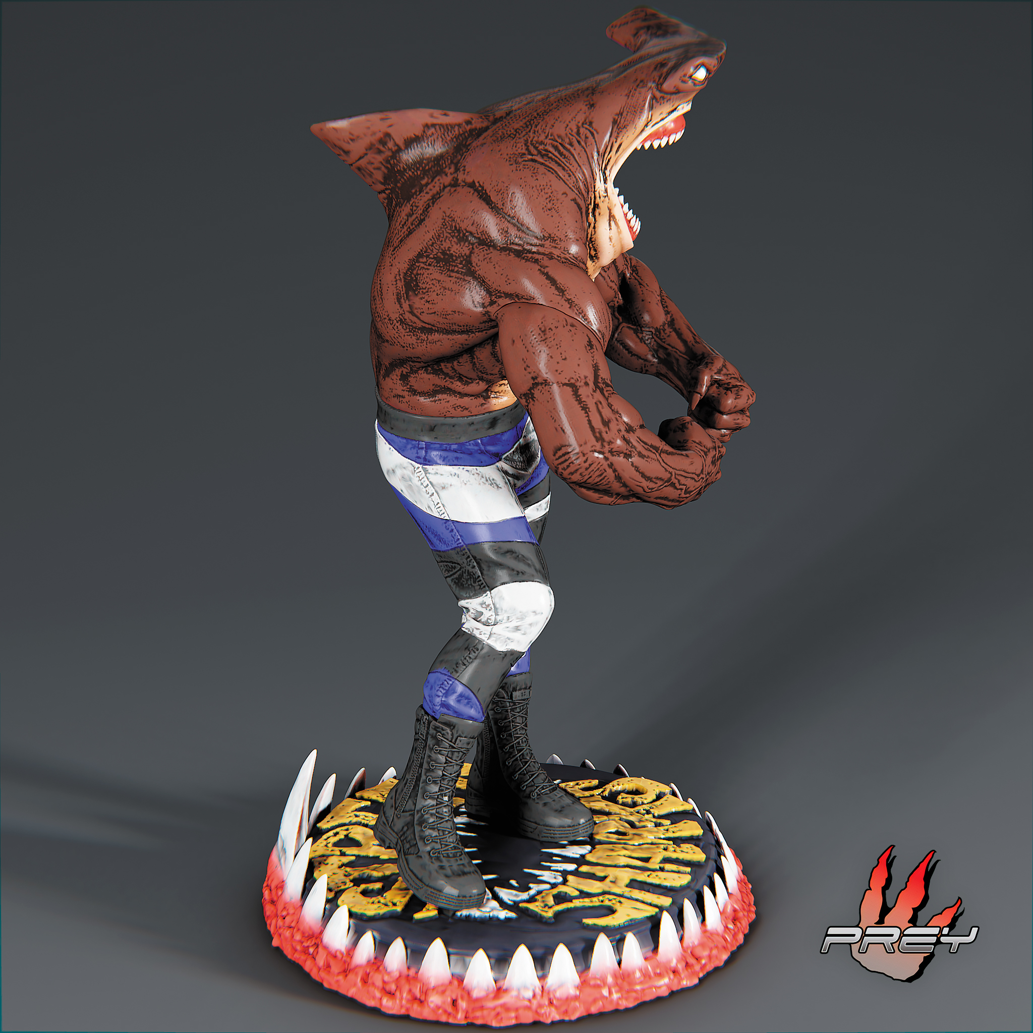 Jab Street Sharks, Cycles 320 samples - My, Street Sharks, Zbrush, Sculpting, Jab, Shark, Creatures, Mesh, Longpost