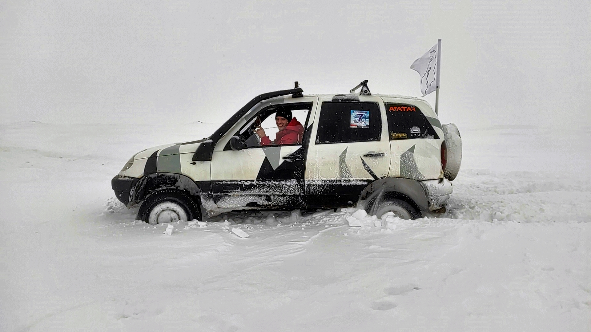 Birthday of the PerekatiKolsky group! Snow, hills and blizzard! Victory over the elements! The horde is assembled! - My, 4x4, Murmansk, Kola Peninsula, Offroad, UAZ, Niva, Renault Duster, Mitsubishi, Ford, Auto, Birthday, Adventures, Jeep, SUV, Company, Chevrolet niva, Nissan, Video, Longpost