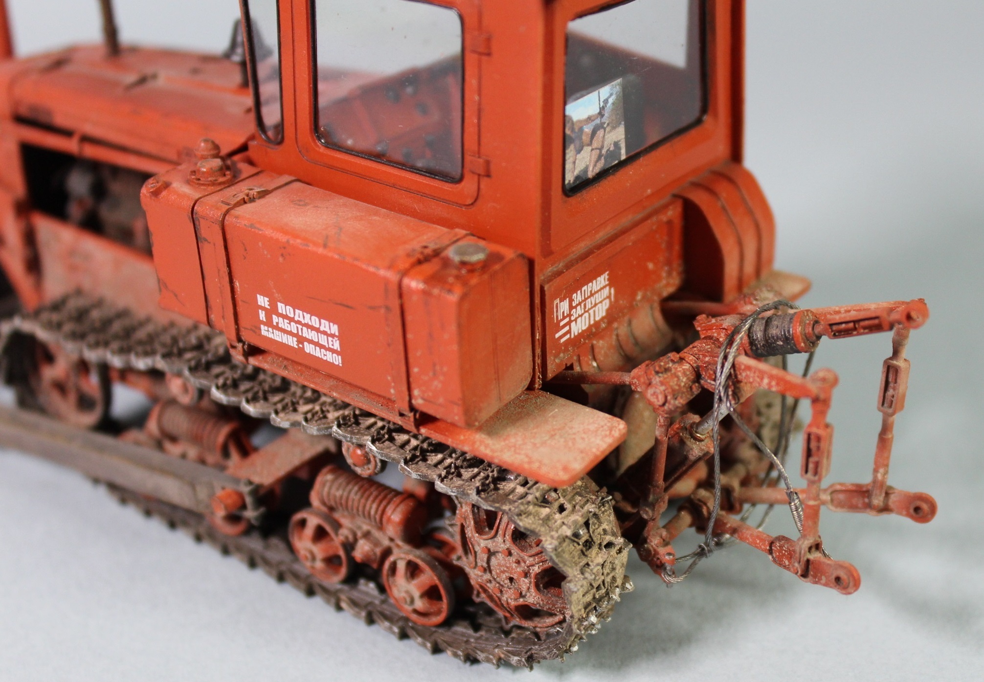 DT-75m - My, Tractor, DT-75, Stand modeling, Scale model, Technics, Longpost