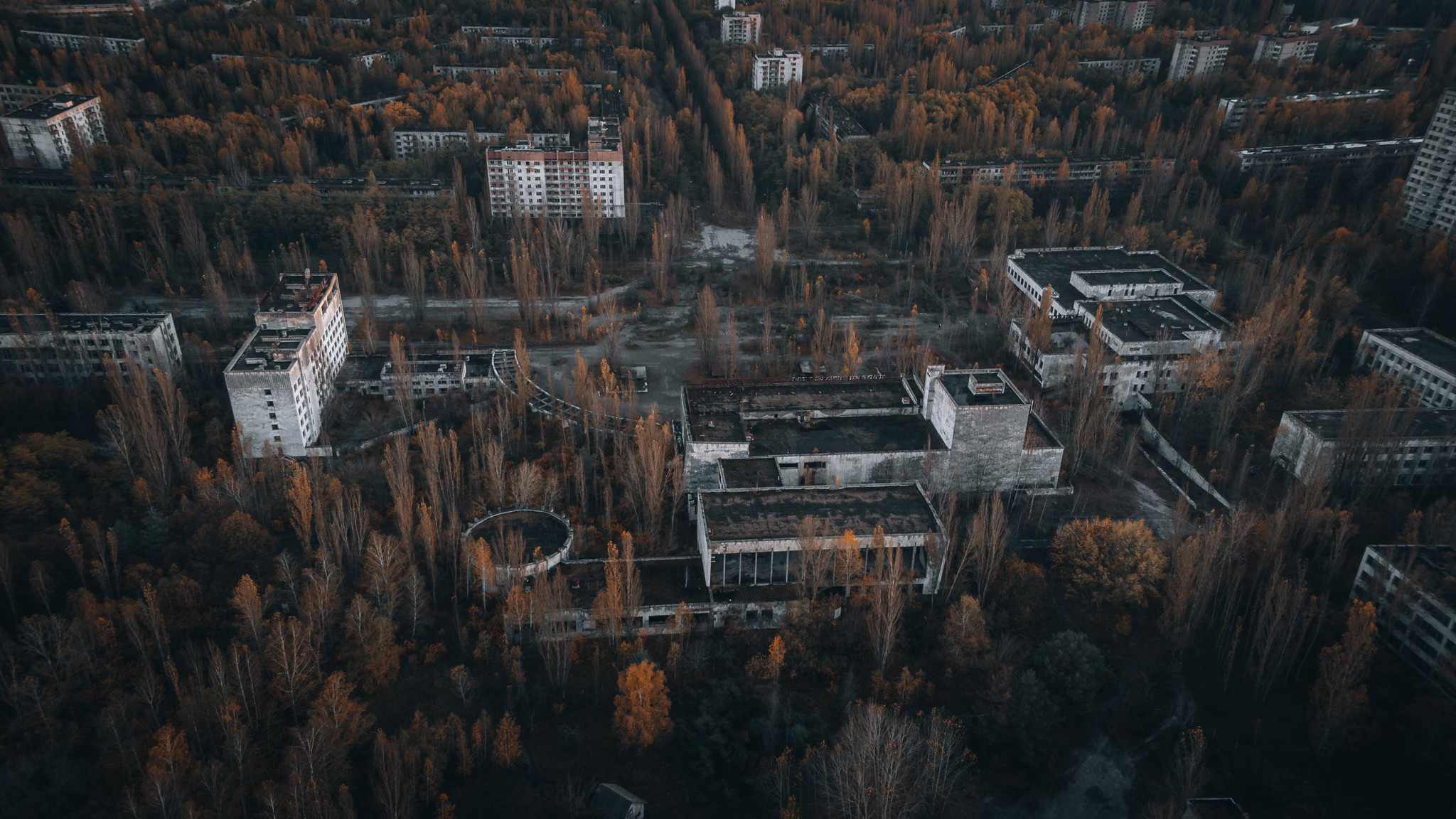 Pripyat in the setting sun - My, Urbanphoto, Chernobyl, Pripyat, Stalker, Exclusion Zone, Aerial photography, The photo, Abandoned, Longpost