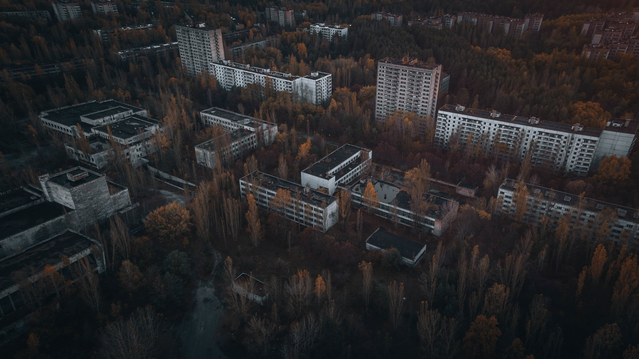 Pripyat in the setting sun - My, Urbanphoto, Chernobyl, Pripyat, Stalker, Exclusion Zone, Aerial photography, The photo, Abandoned, Longpost