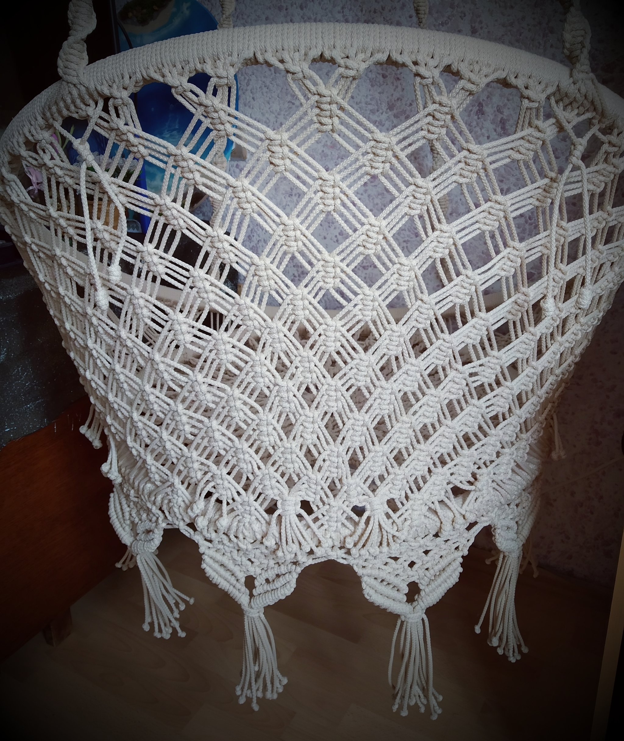 My first post is here. Shall we meet? - My, Handmade, Macrame, Hammock, With your own hands, Video, Longpost, Needlework without process