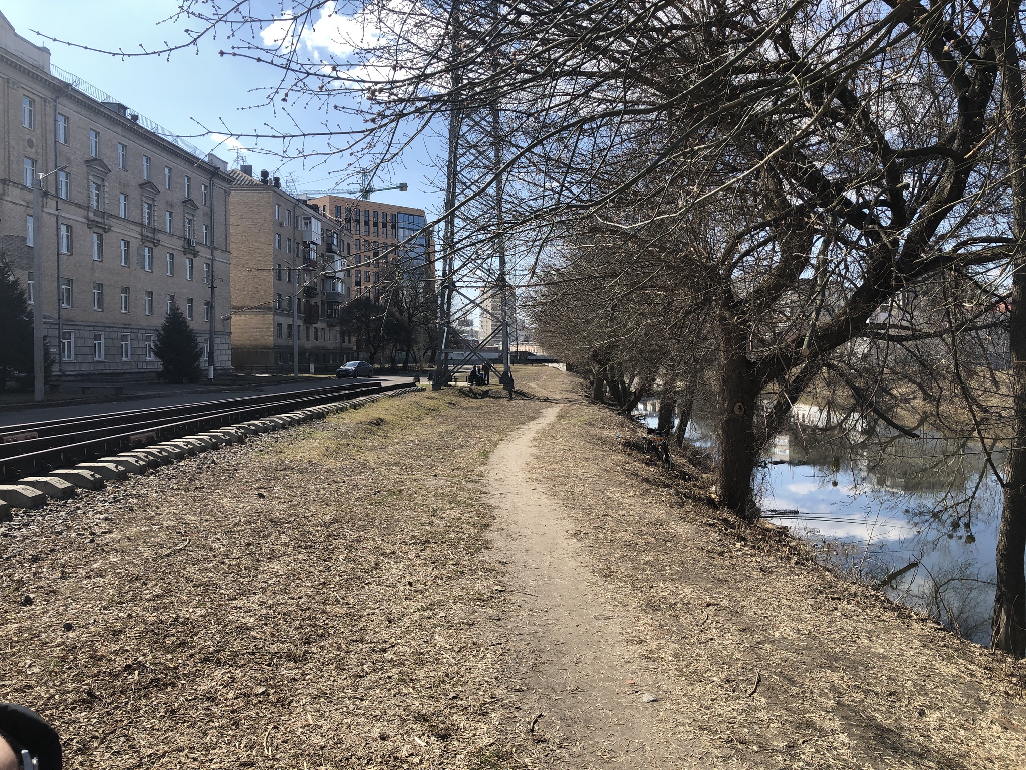 Открыл велосезон - Моё, Велосипед, Фотография, Сварог, Перун, Чур, Дамба, Метромост, Харьков, Река, Остров, Лед, Велопрогулка, Прогулка, Мост, Длиннопост