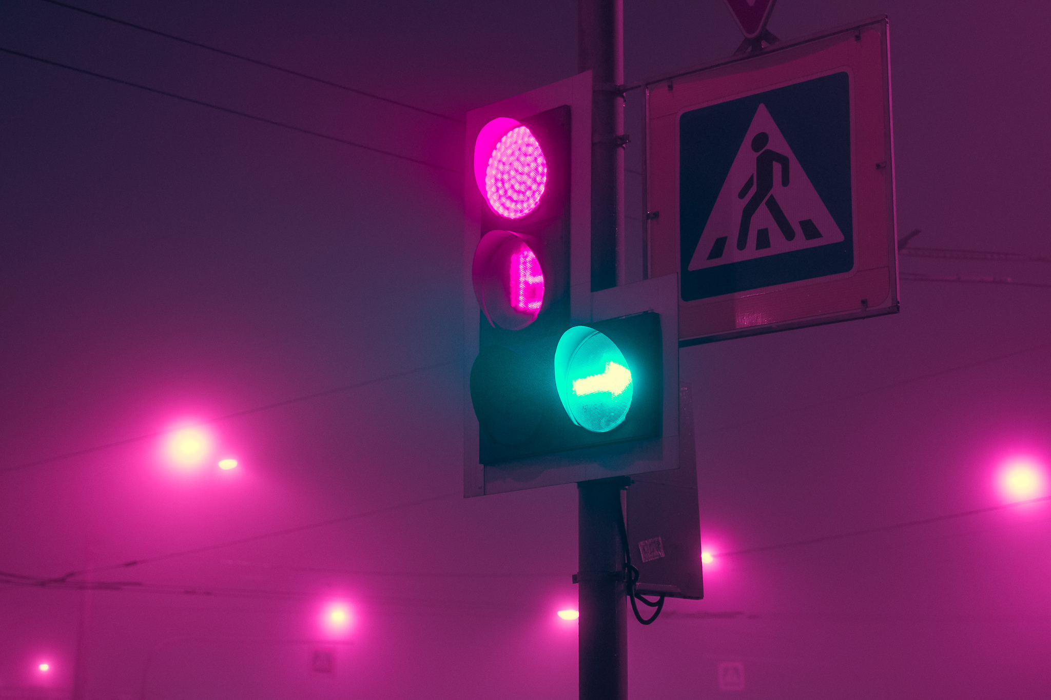 Foggy streets - My, The photo, Photo processing, Cyberpunk, Saint Petersburg, Longpost, Gas station