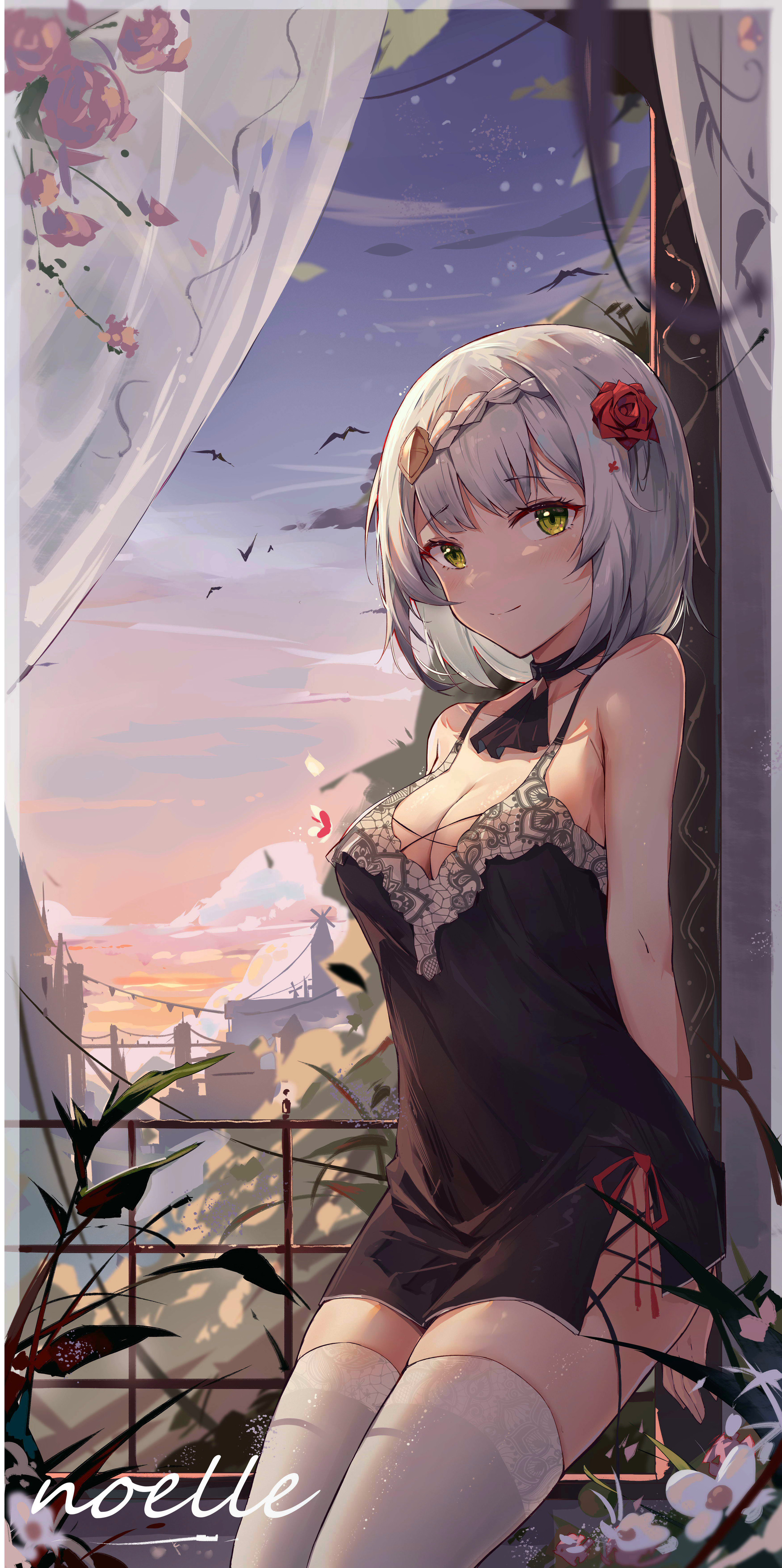 Noelle is simply beautiful in a wedding dress! - Anime art, Anime, Noelle (Genshin Impact), Lumine (Genshin Impact), Genshin impact, Longpost