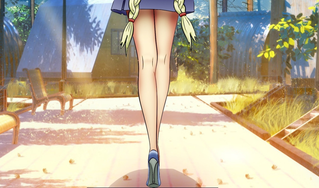 And along the path there are heels... - Endless Summer (visual novel), Visual novel, Glorifying, Art, Fan art, Camp owlet