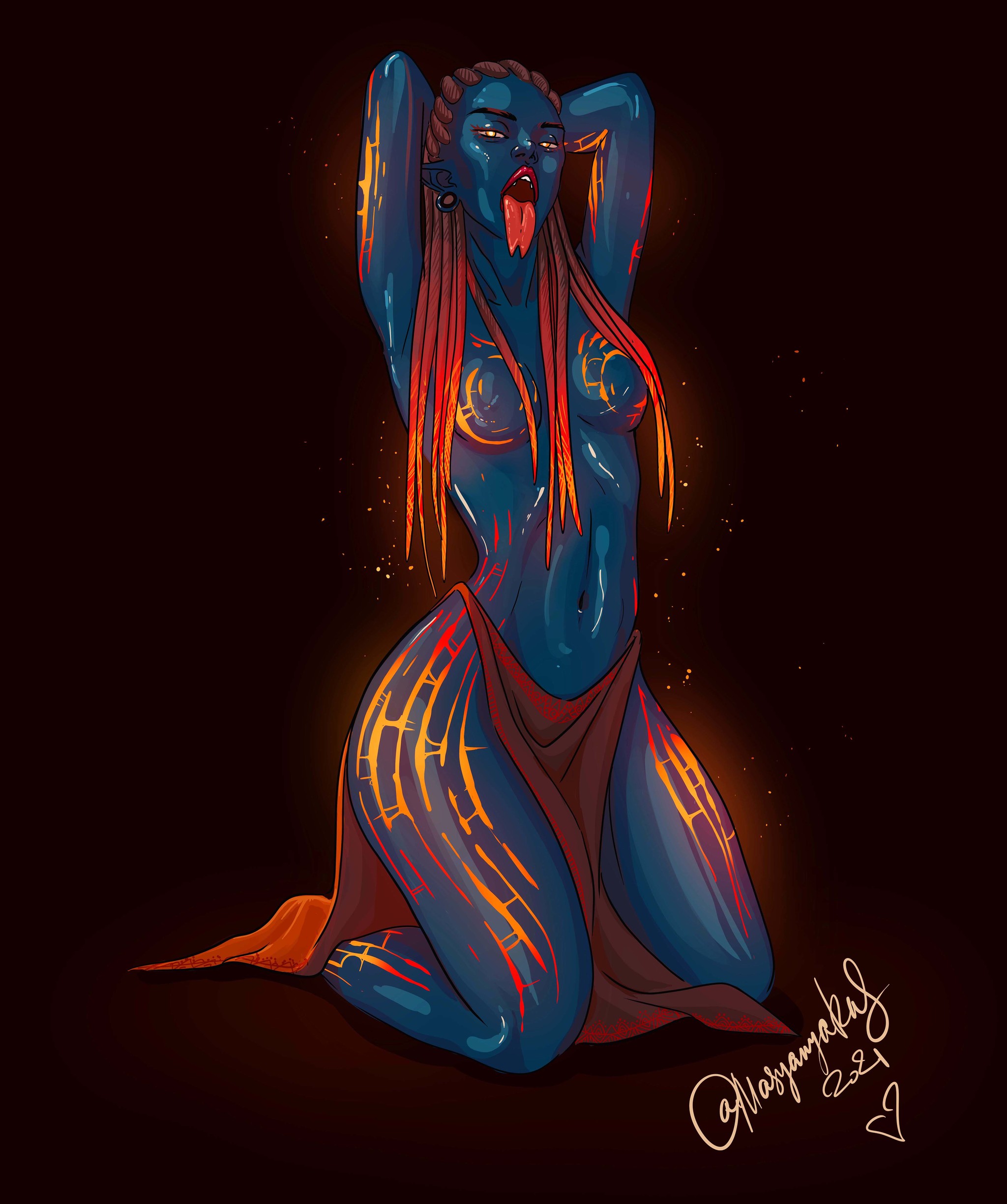 Hot stuff - NSFW, My, Masyanyarus, Art, Erotic, Girls, Digital drawing, Drawing