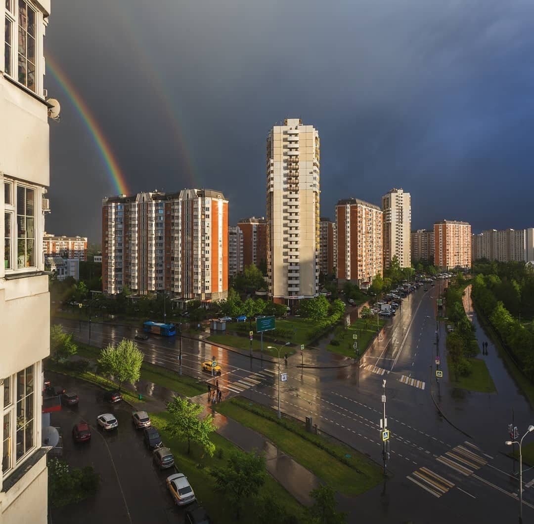 Photograph with the smell of May rain - Rain, May, The photo, Weather, Rainbow, Double Rainbow